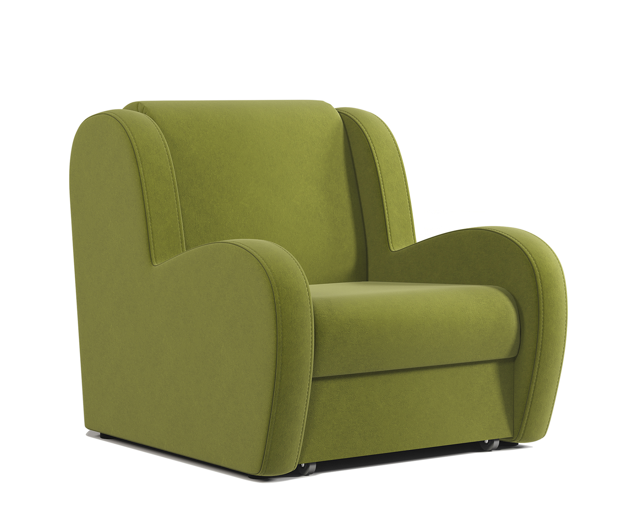 Изображение товара Кресло-кровать Шарм-дизайн Барон 90x95x110 см велюр цвет зеленый