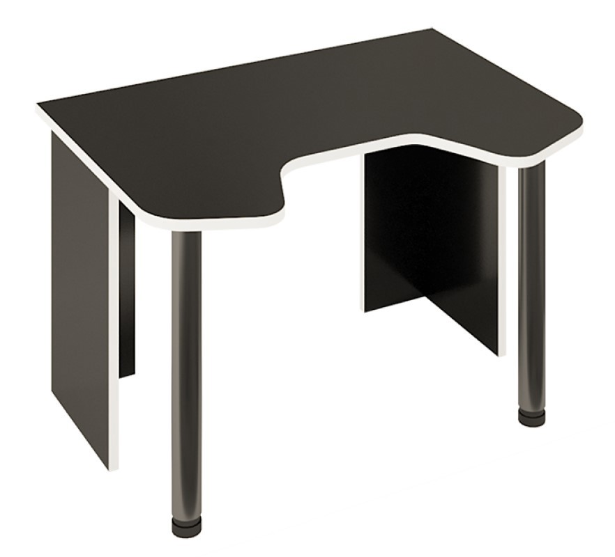 Изображение товара Компьютерный стол Мэрдэс СКЛ-Игр120 ЧБЕ 120х90х77 см ЛДСП черно-белый