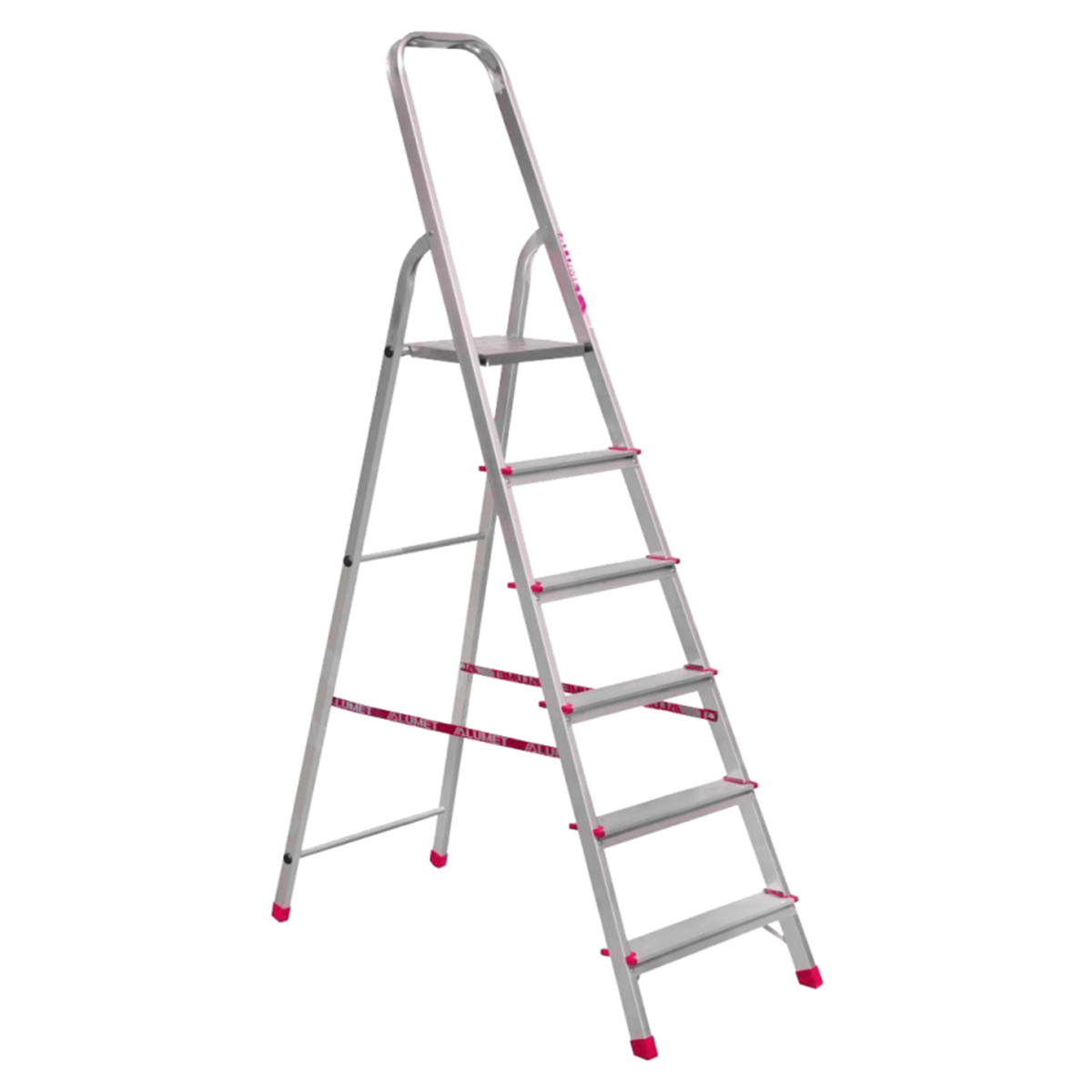 Изображение товара Стремянка стальная Алюмет 245995 6 ступеней, максимальная нагрузка 150 кг, оцинкованная