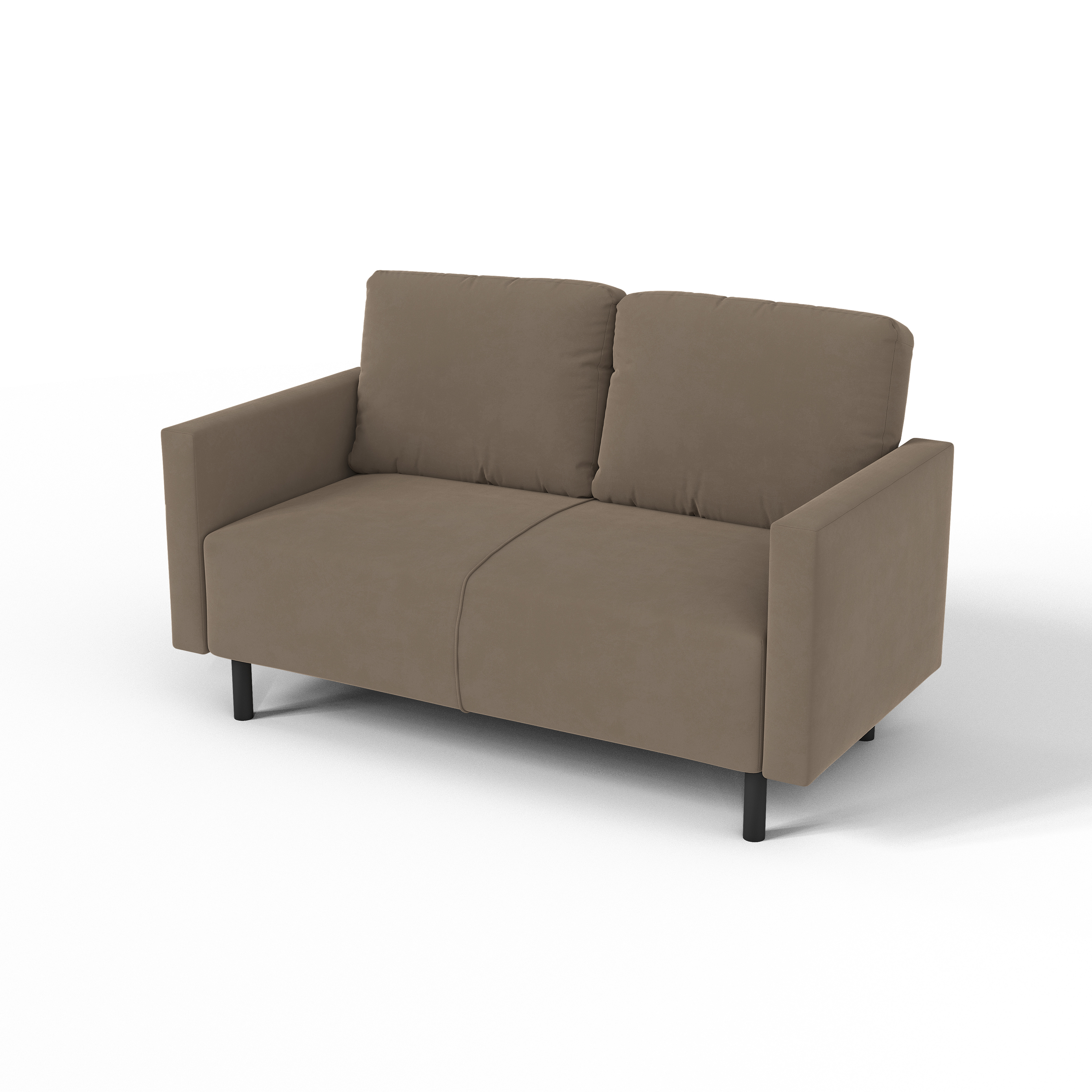 Изображение товара Диван Salon tron Сканди 120x85x66 см велюр коричневый прямой удобный стильный