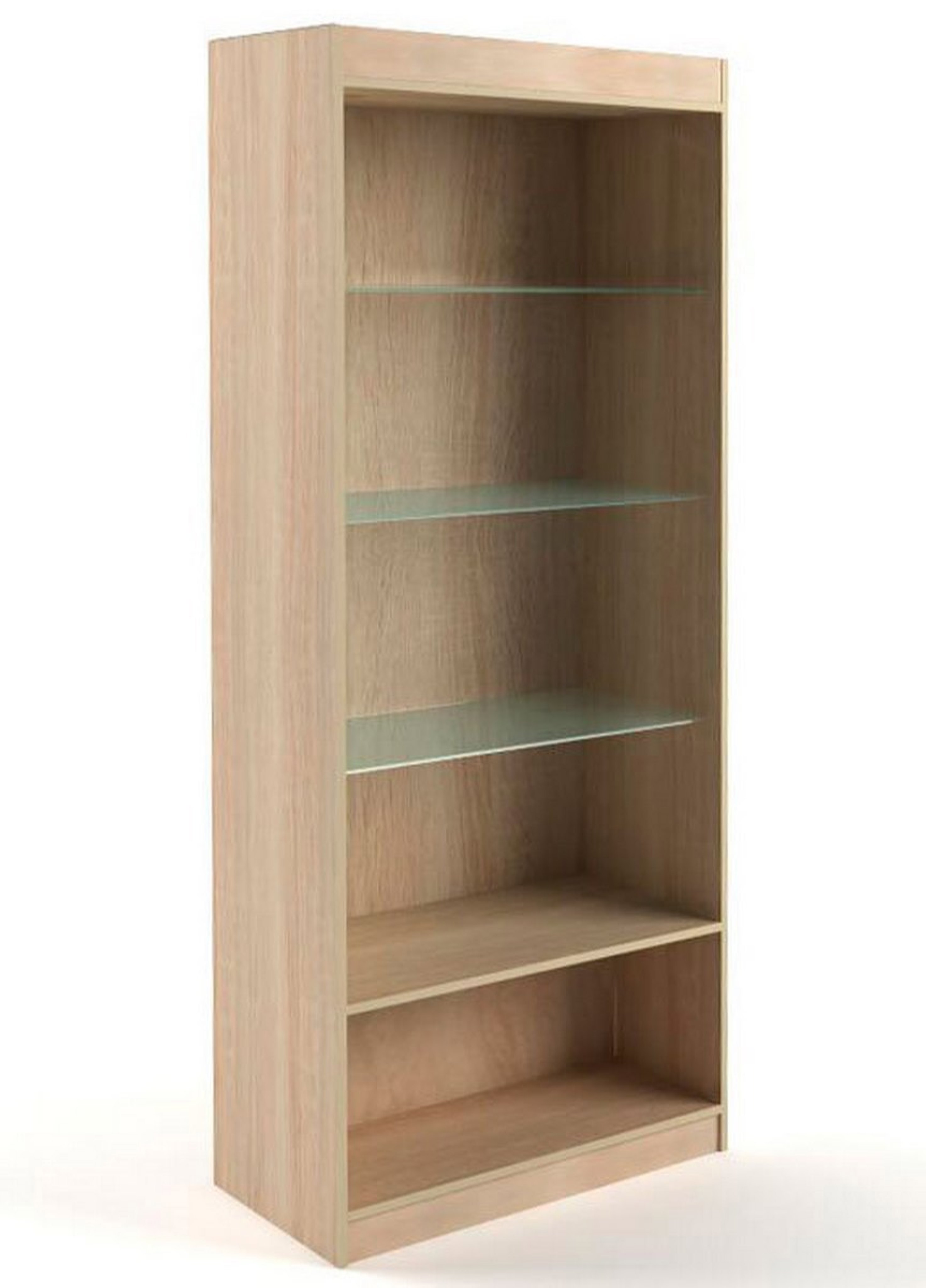 Изображение товара Шкаф-витрина 85x200 см Универсал №160-З без дверей дерево/стекло цвет дуб-сонома