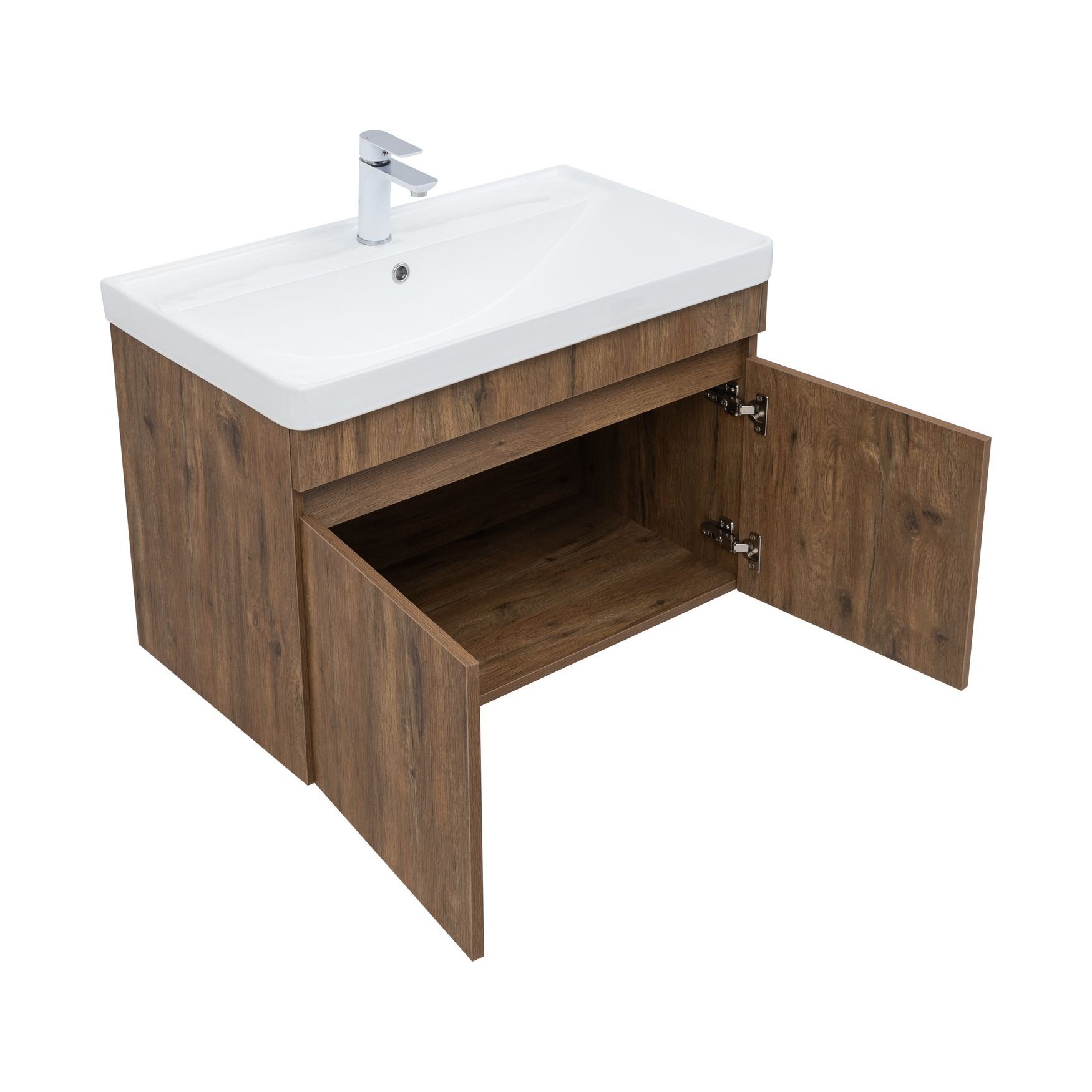 Изображение товара Тумба под раковину Aquanet Оптима дуб рустикальный 78.8см водостойкая