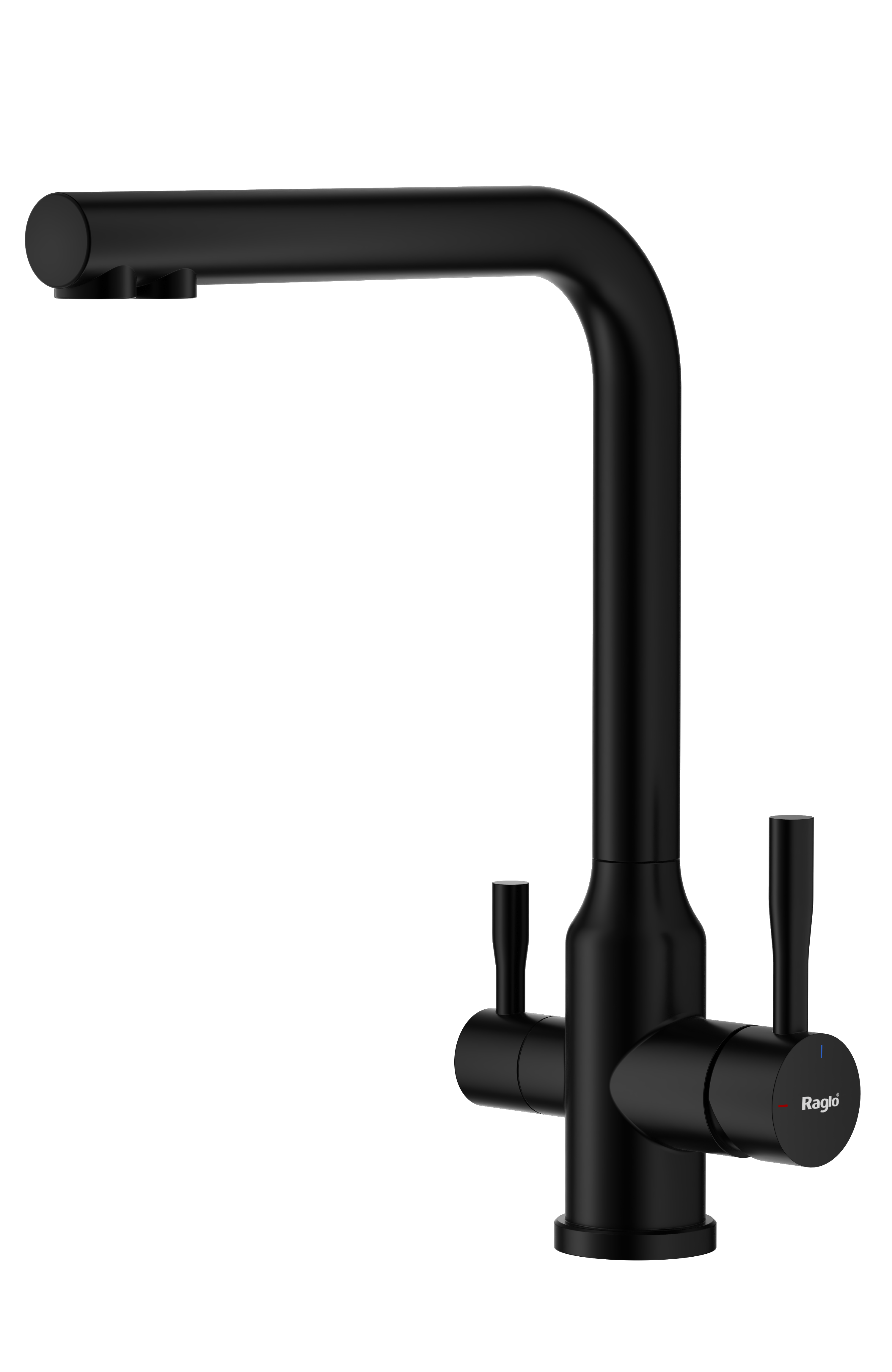 Изображение товара Смеситель для кухни R81 Raglo черный матовый с подключением к фильтру воды