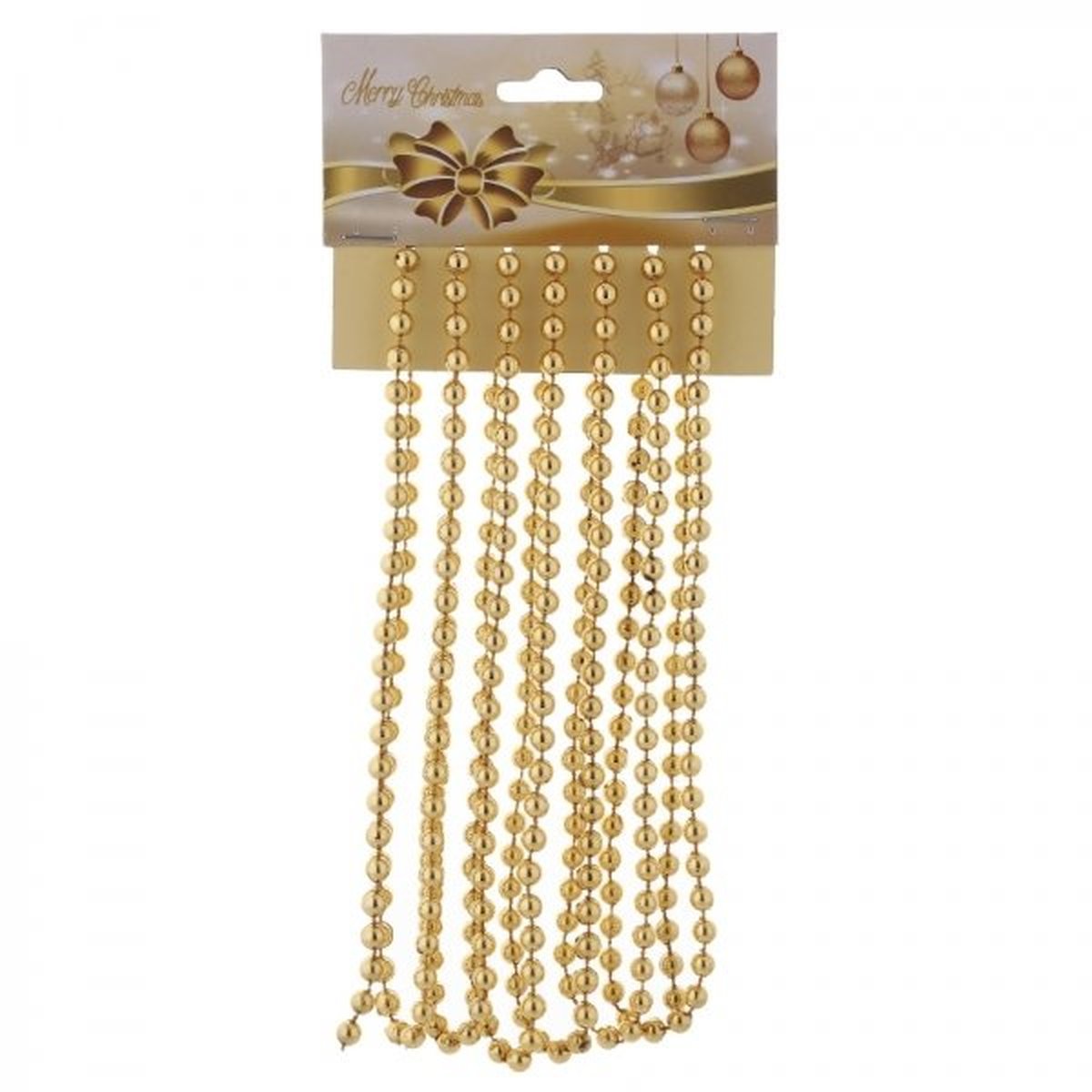 Изображение товара Бусы ПВХ длиной 270 см жёлтые и золотые для украшений