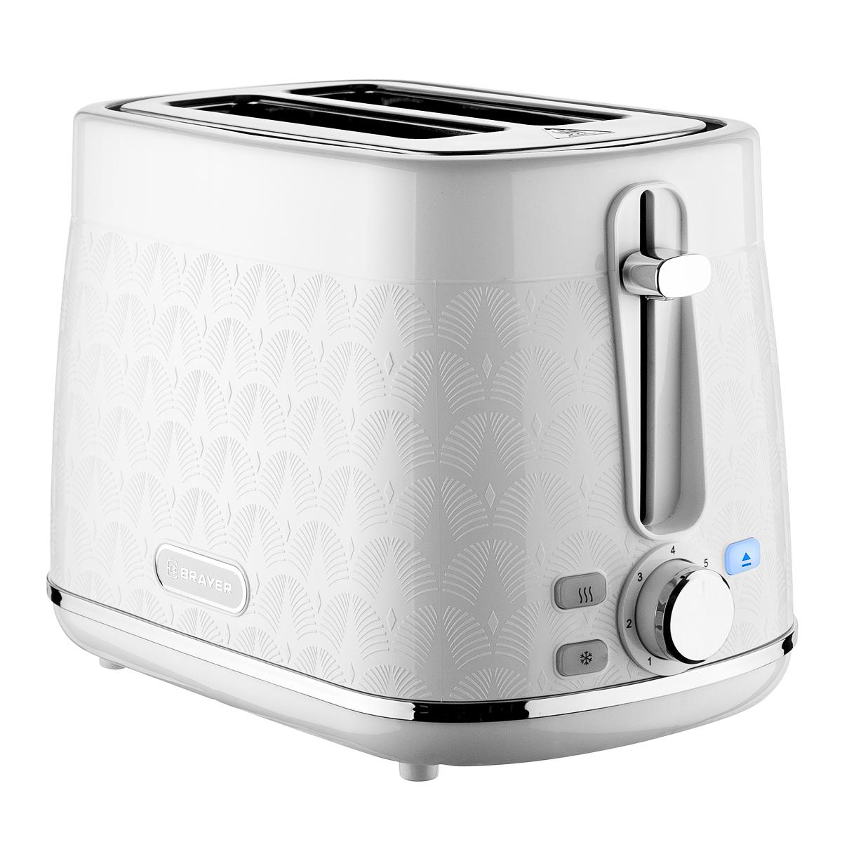 Изображение товара Тостер BRAYER BR2102 белый 930 Вт 2 тоста 7 режимов