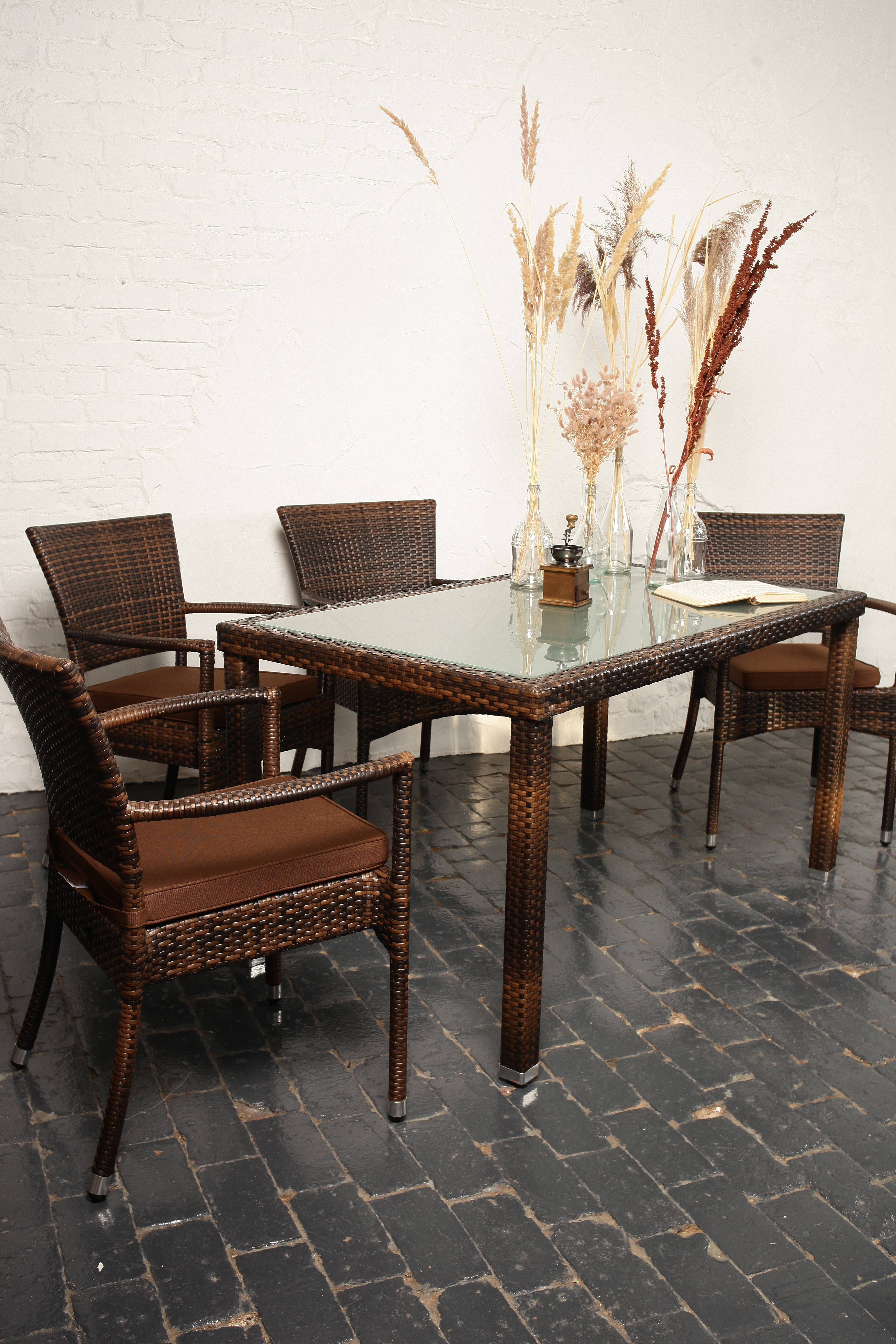 Изображение товара Садовый стол нераздвижной Konway Панама 140 см x 80 см x 75 см алюминий разноцветный