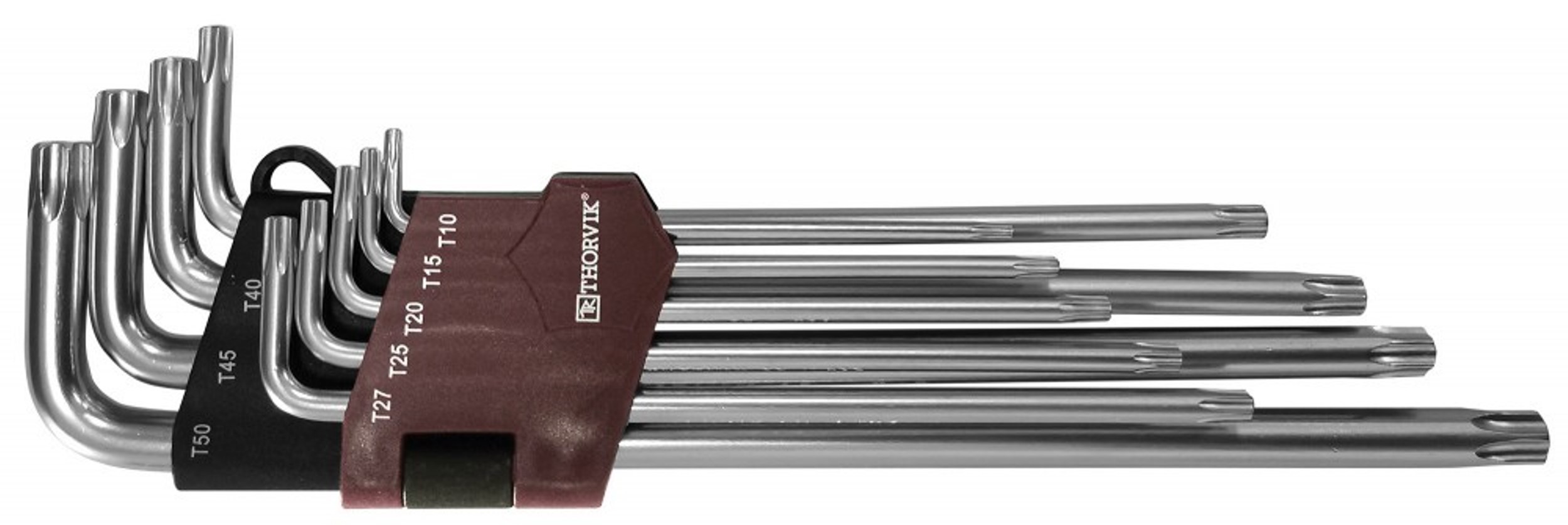 Изображение товара Набор торцевых ключей Torx Thorvik TTKL9S 10-54 мм 9 шт удлиненные
