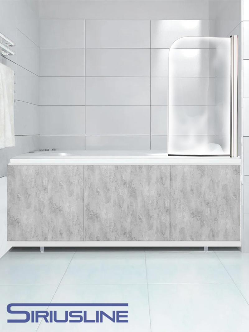 Изображение товара Экран для ванны SIRIUSLINE 170 см Серый (ПВХ) регулируемая высота Изображение товара Экран для ванны SIRIUSLINE 170 см Серый (ПВХ) регулируемая высота