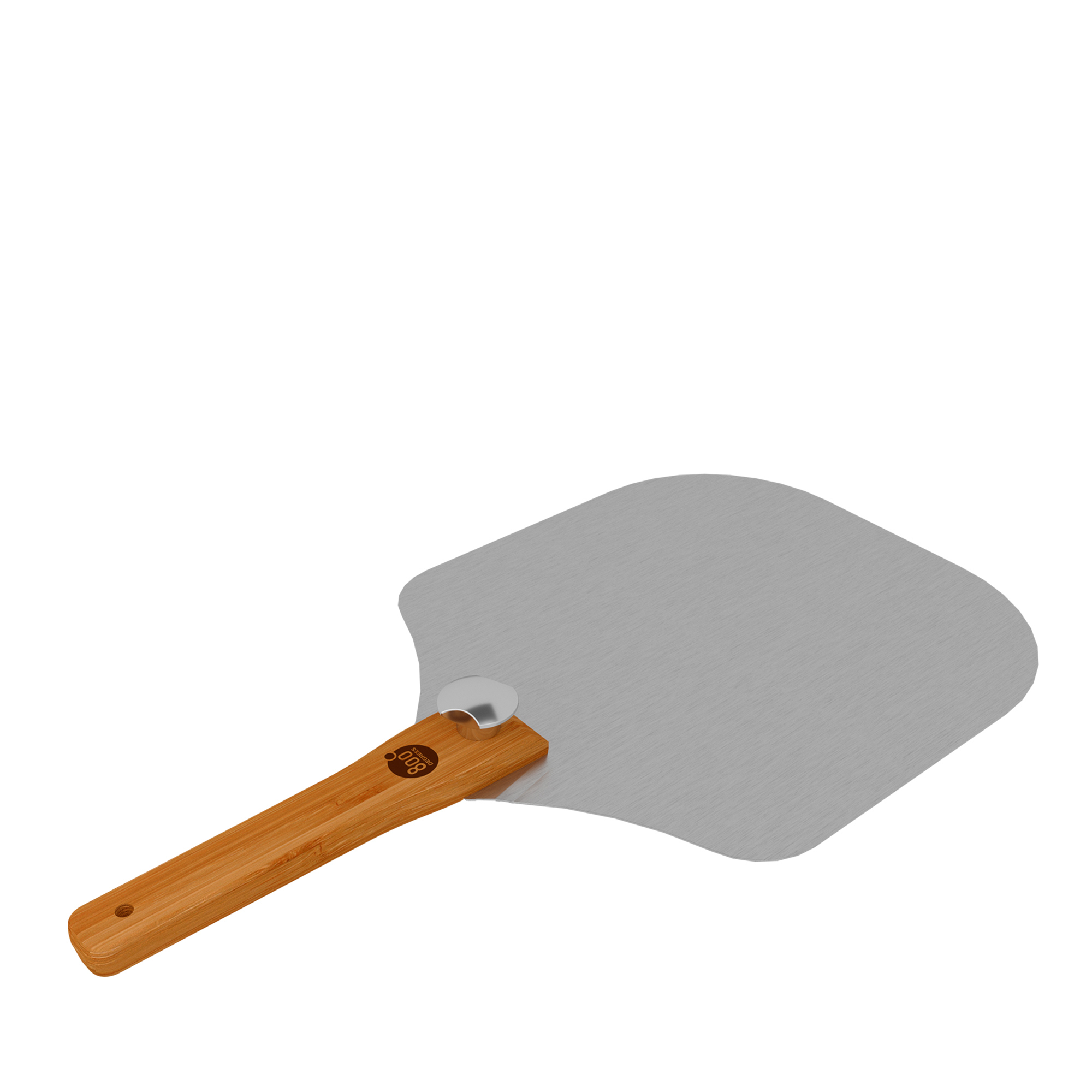 Изображение товара Лопатка для пиццы 800 Degrees из нержавеющей стали и бамбука складная