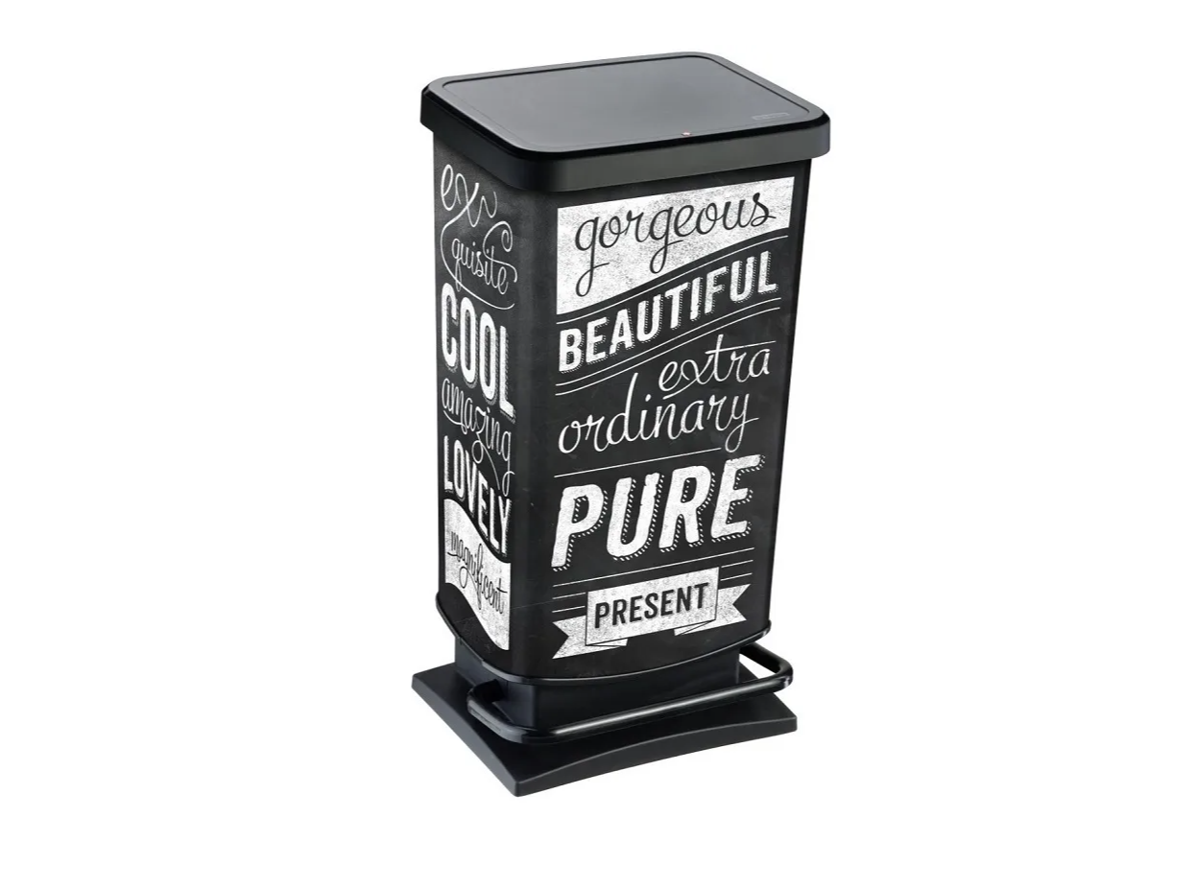 Изображение товара Контейнер для мусора с педалью ROTHO PASO 40 л черный белый или другой цвет