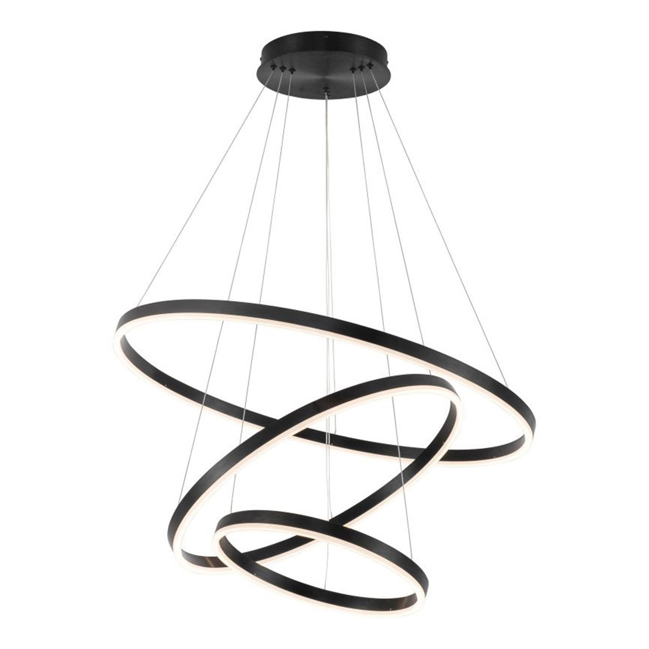 Изображение товара Люстра подвесная светодиодная STILFORT 4005-02-03P Planetary 6 м² нейтральный белый свет цвет черный