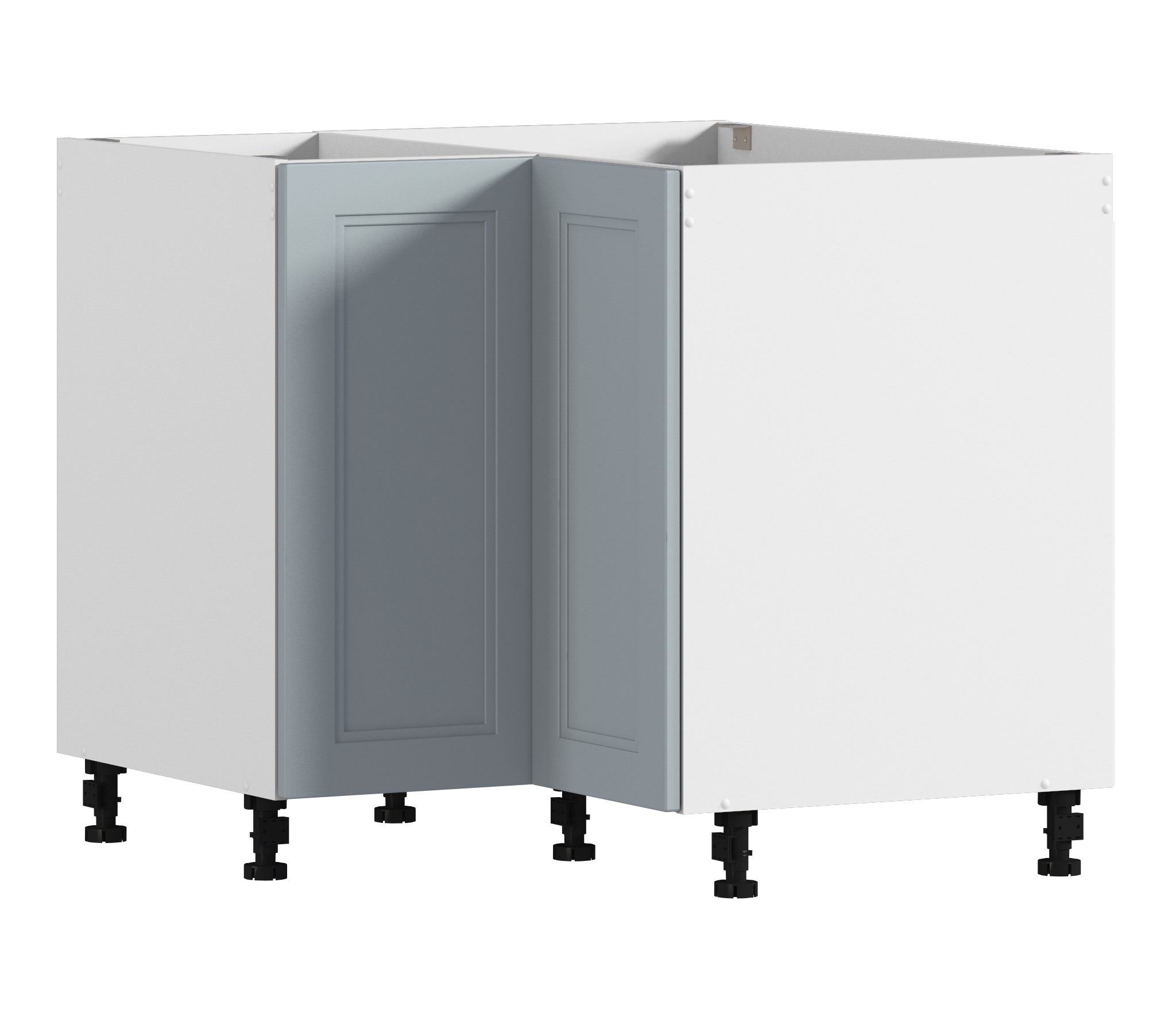 Изображение товара Напольный шкаф Регина Столплит угловая 90x82x90 см серый из МДФ и ЛДСП