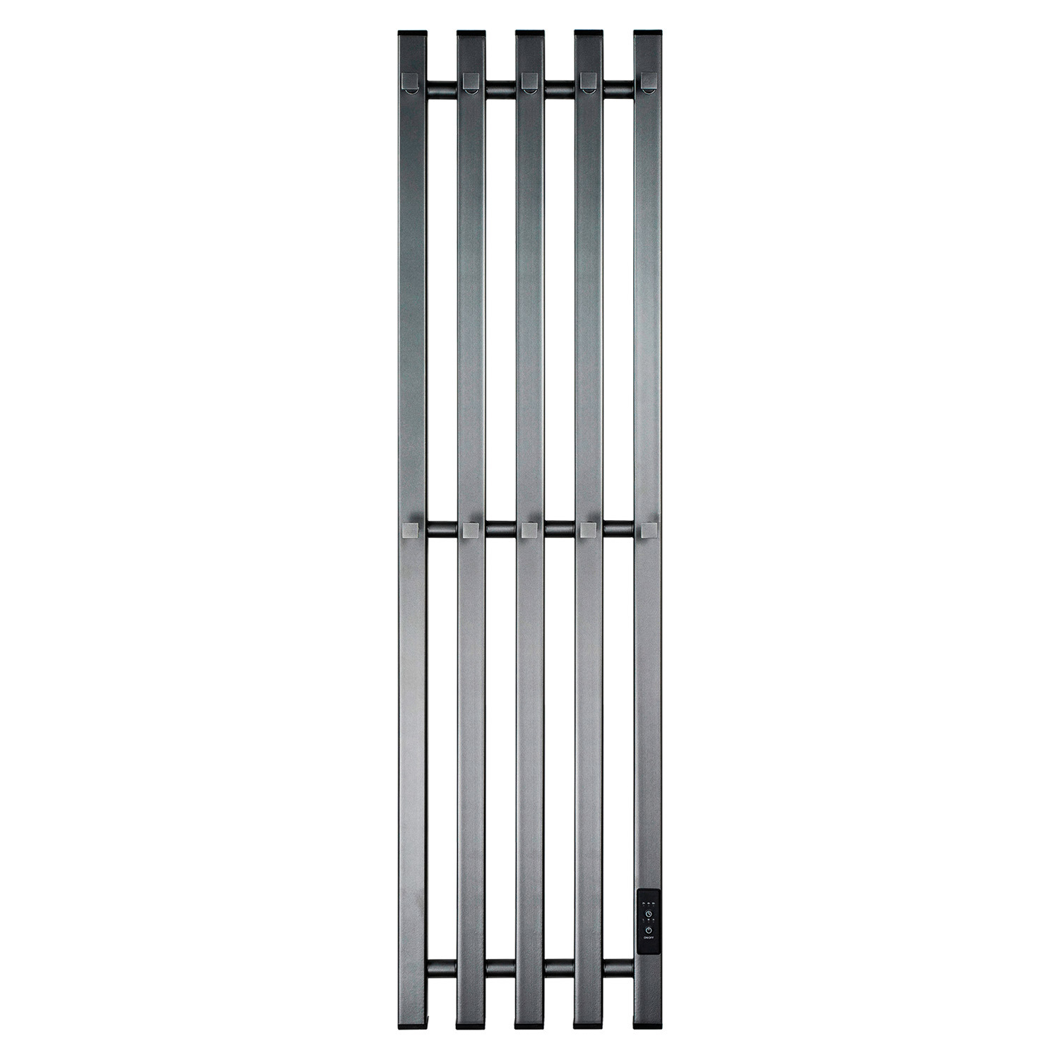 Изображение товара Полотенцесушитель электрический Primoclima Sol Q E Graphite 270x1000 мм 121 Вт с терморегулятором I-образный цвет графитовый