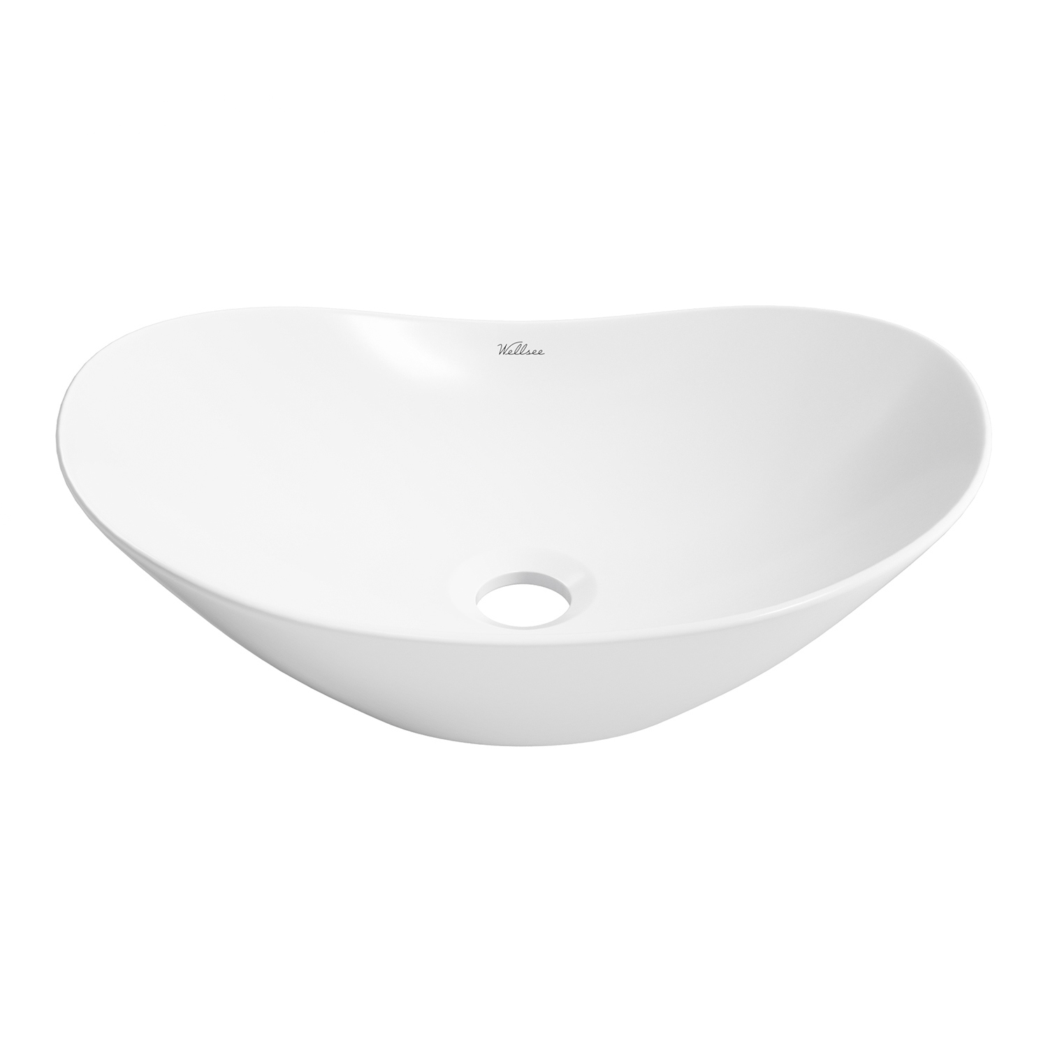 Изображение товара Накладная раковина Wellsee Carefree Dove 43 см глянцевая белая