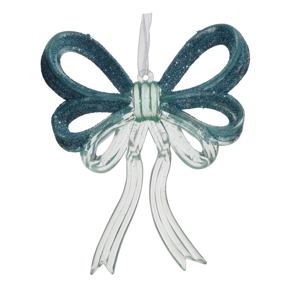 Изображение товара Ёлочная игрушка с бантом синяя 13.5 см новогоднее украшение