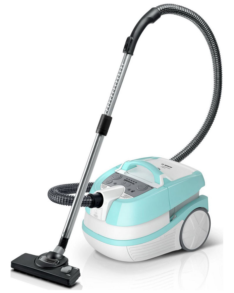 Изображение товара Пылесос с контейнером с влажной уборкой Bosch Bwd420hyg 2000 Вт 5 л цвет бело-бирюзовый Изображение товара Пылесос с контейнером с влажной уборкой Bosch Bwd420hyg 2000 Вт 5 л цвет бело-бирюзовый
