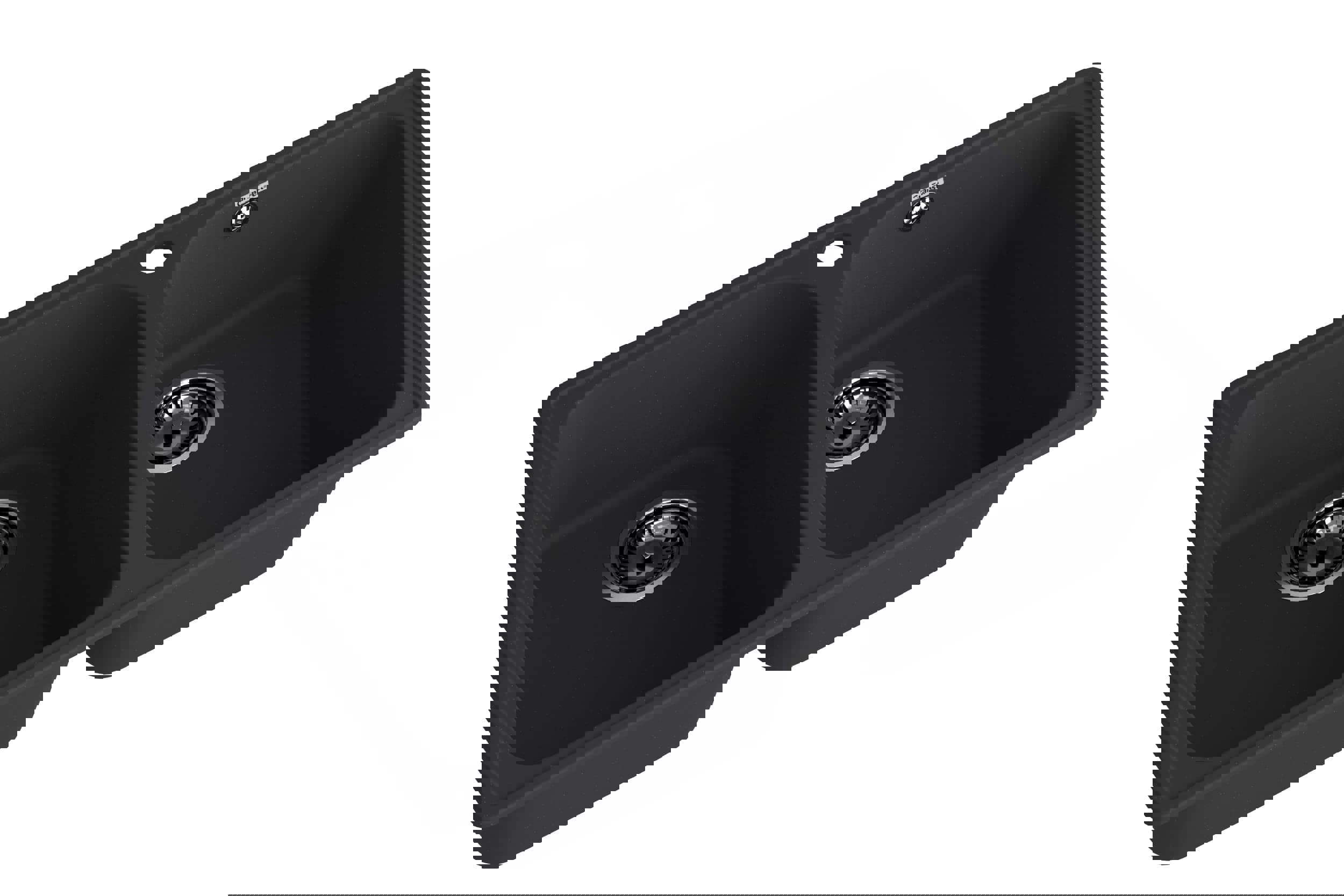 Изображение товара Мойка для кухни ЭКО-М 7448-2 черный кварц 47.8x73.7 см