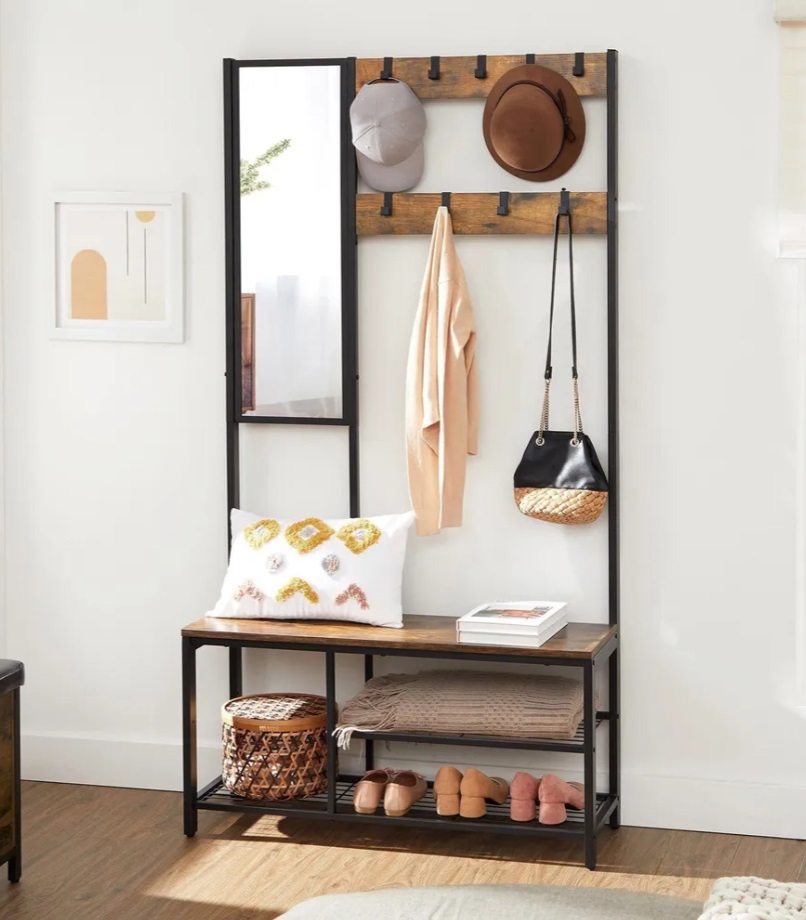 Изображение товара Вешалка напольная Av Craft 435039 36x185x98 см металл цвет коричневый