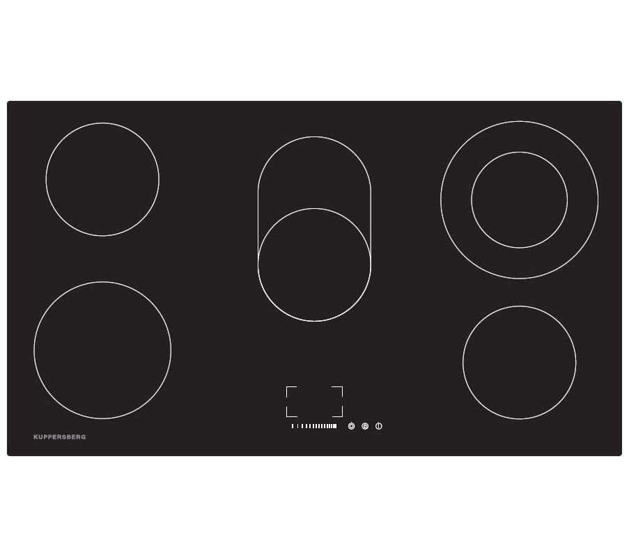 Изображение товара Электрическая варочная панель Kuppersberg EMS 901 90 см 5 конфорок цвет черный