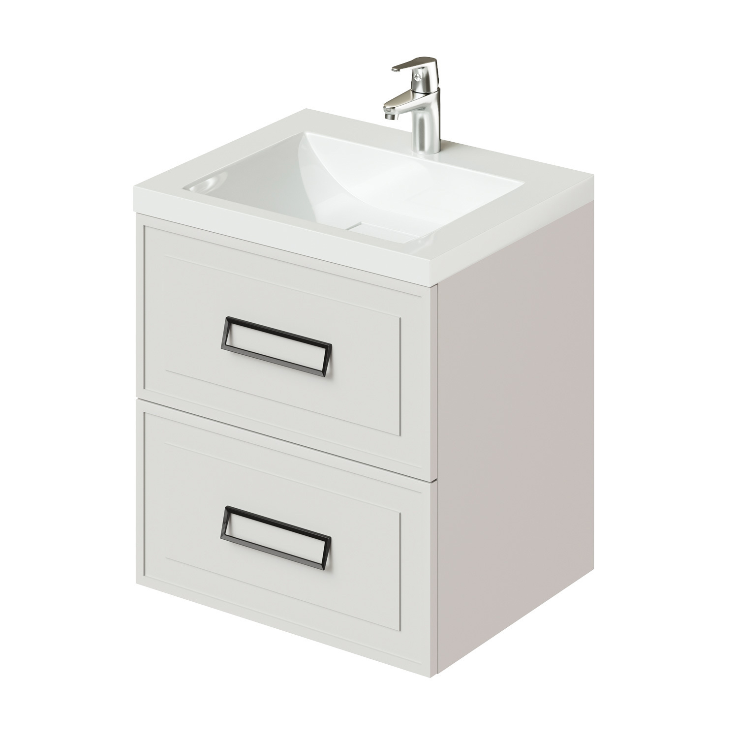 Изображение товара Тумба под раковину Итана Pino 58 см с раковиной и подвесным монтажом