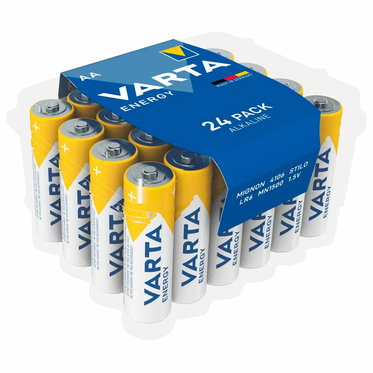 Изображение товара Батарейки Varta energy алкалиновая LR6 АА 24 шт. Изображение товара Батарейки Varta energy алкалиновая LR6 АА 24 шт.