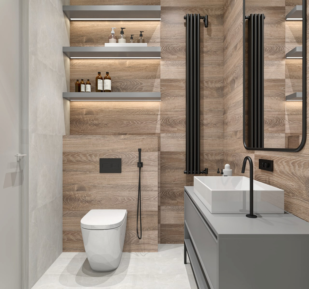 Изображение товара Керамогранит малогабаритный ABSOLUT GRES Italy Brown 20x120 см матовый для пола и стен