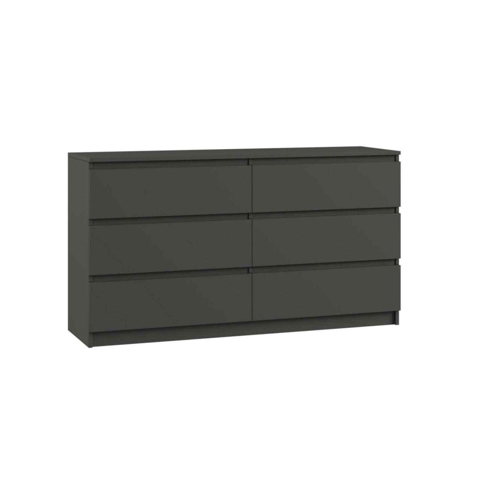 Изображение товара Комод Клик Мебель Бетти 120x77.5 см 6 ящиков ЛДСП графит