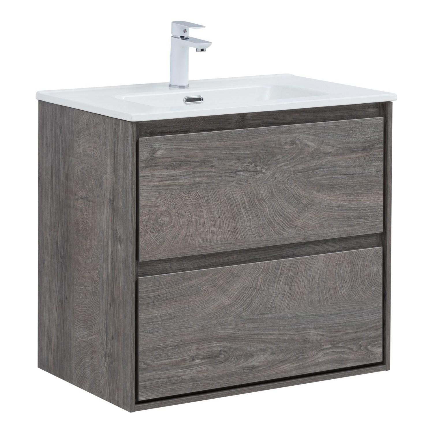 Изображение товара Тумба под раковину Aquanet Милан 70 цвет дуб рошелье подвесная с двумя ящиками