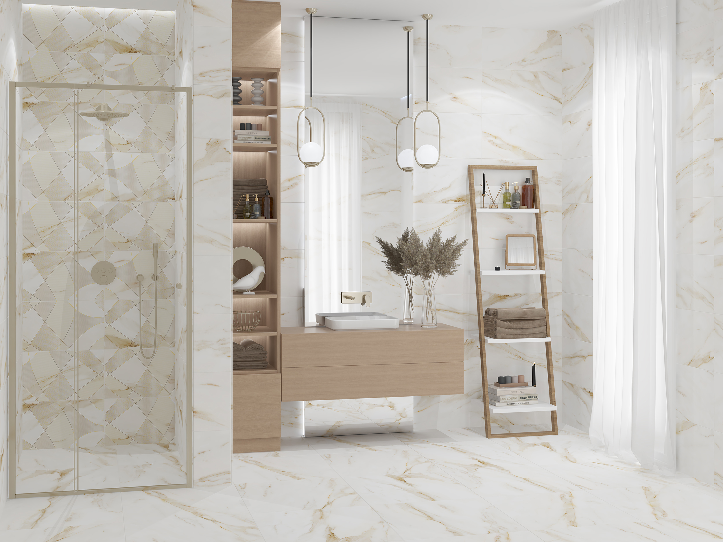 Изображение товара Керамогранит Azori Calacatta Royal 60x60 см бежевый для пола и стен