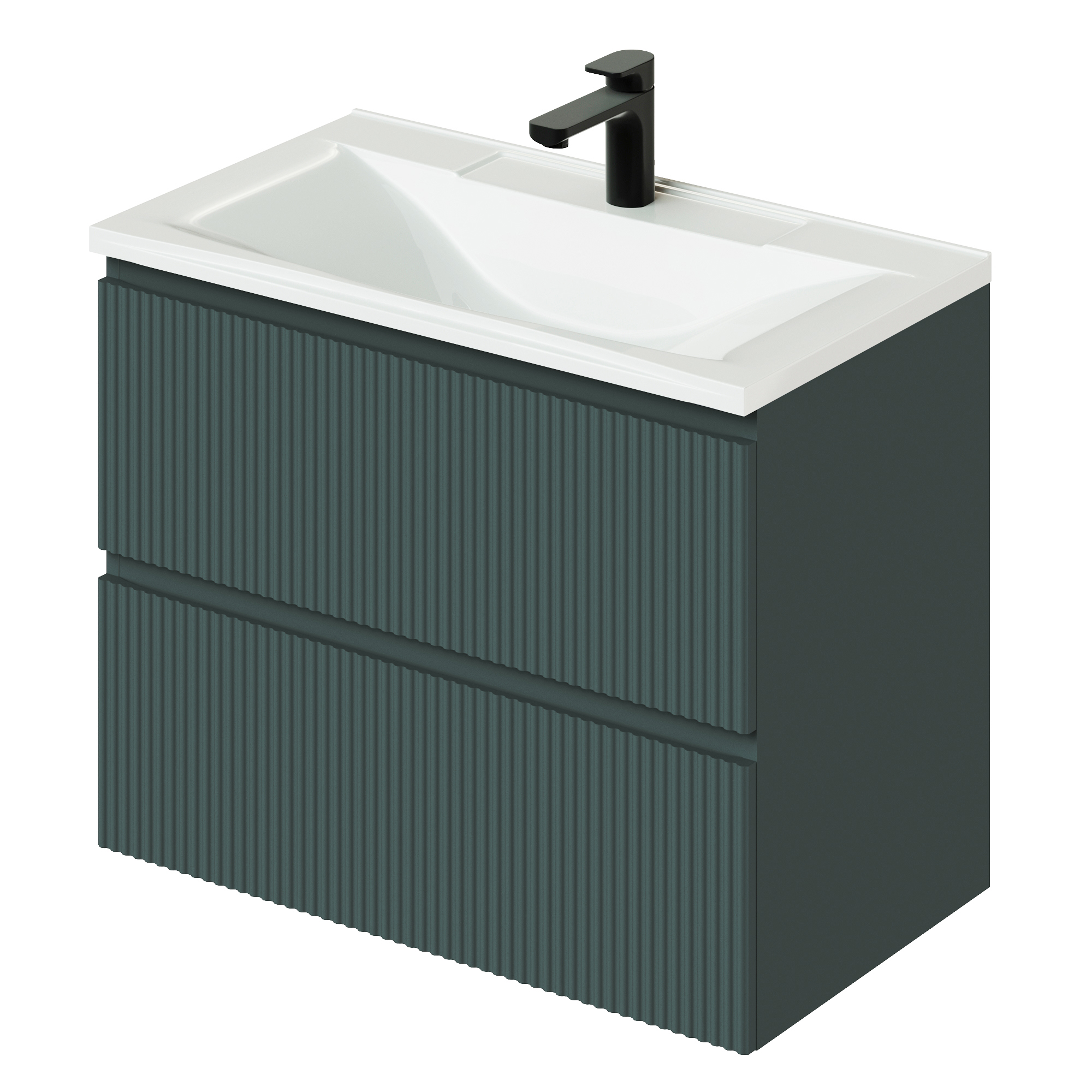 Изображение товара Тумба под раковину подвесная Итана 4657836466904 78.2см цвет велютто авокадо, с раковиной