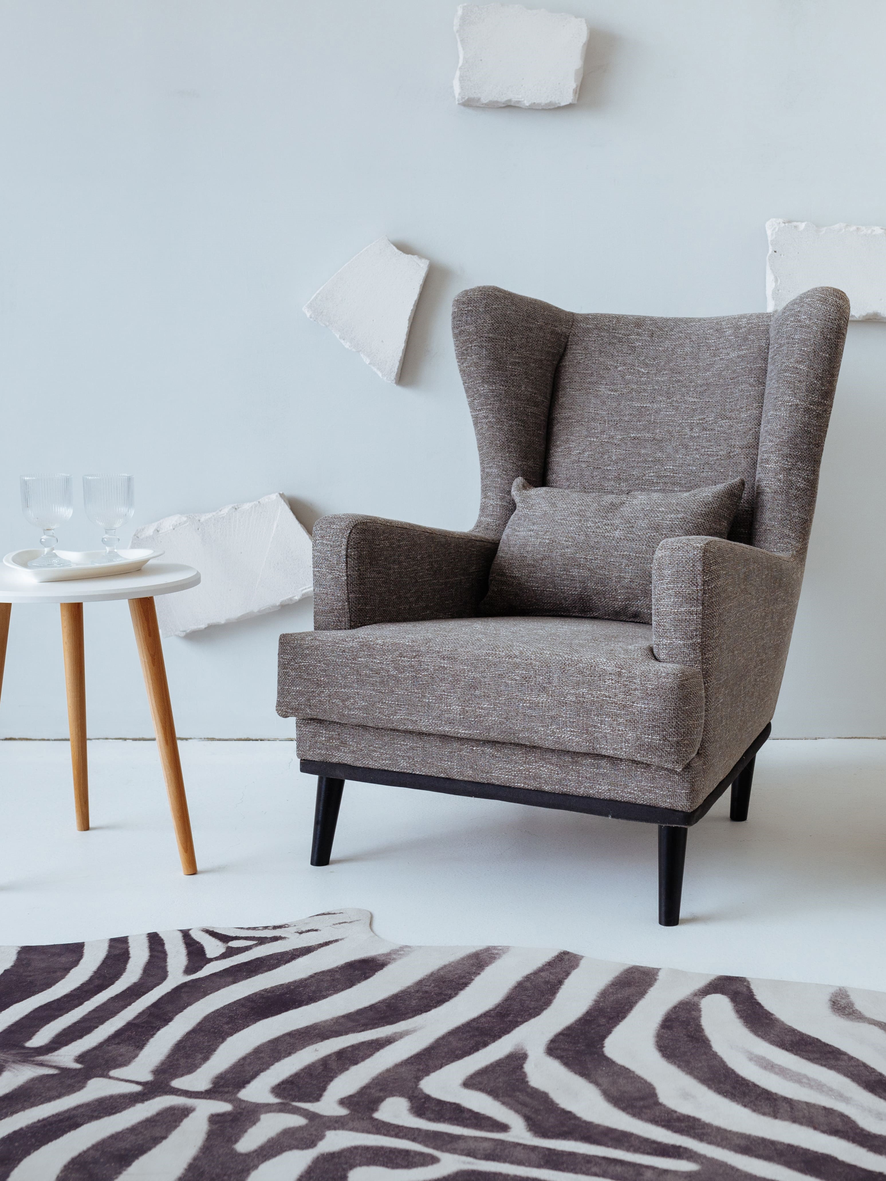 Изображение товара Кресло Диван не мебель Вегас 75x90x85 см рогожка цвет темно-бежевый