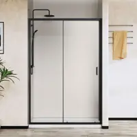 Изображение товара Душевая дверь Vincea City VDS-5CT110CLB 110 профиль черный стекло прозрачное