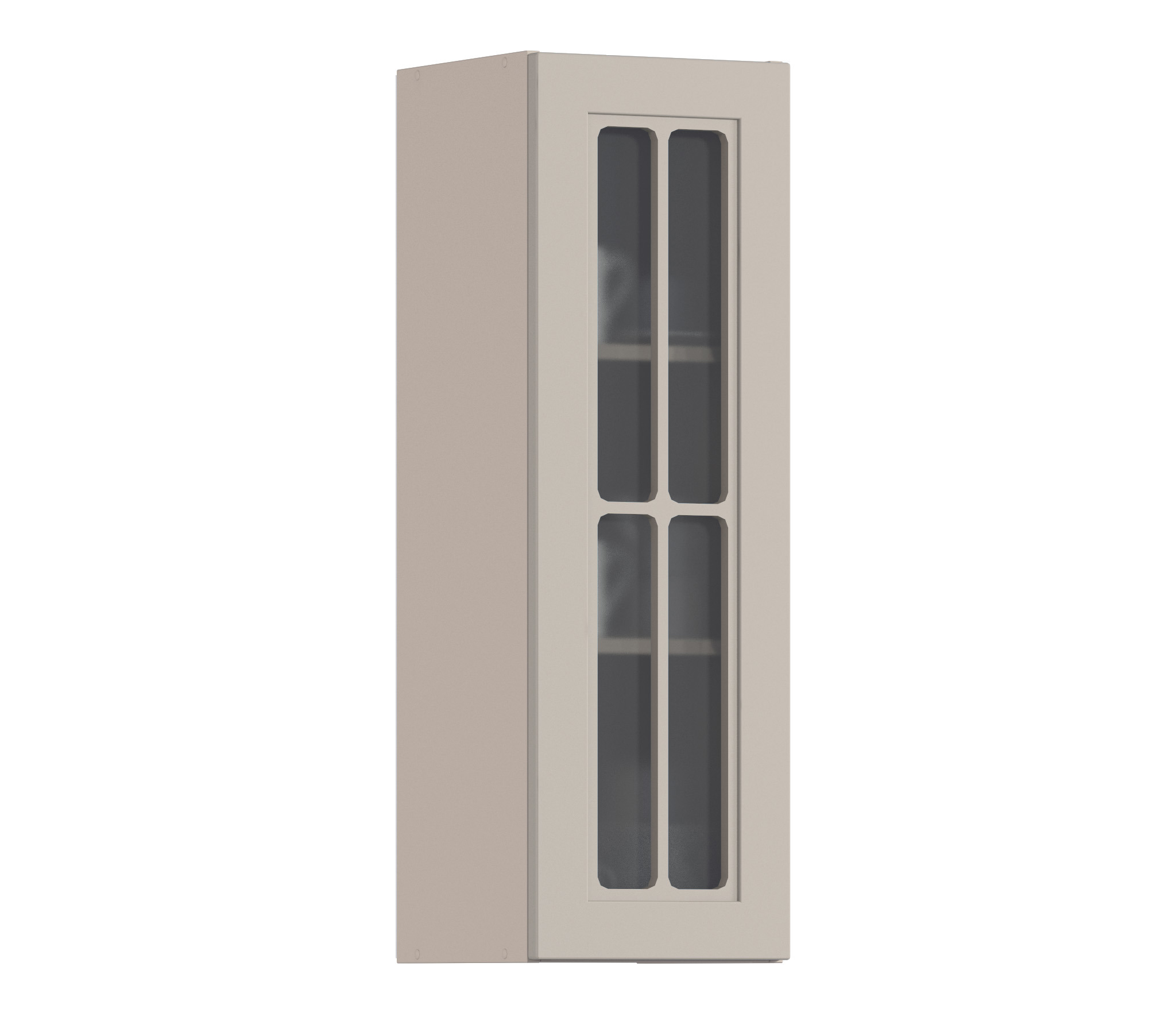 Изображение товара Навесной шкаф Регина 30x93 см со стеклом серый ЛДСП МДФ