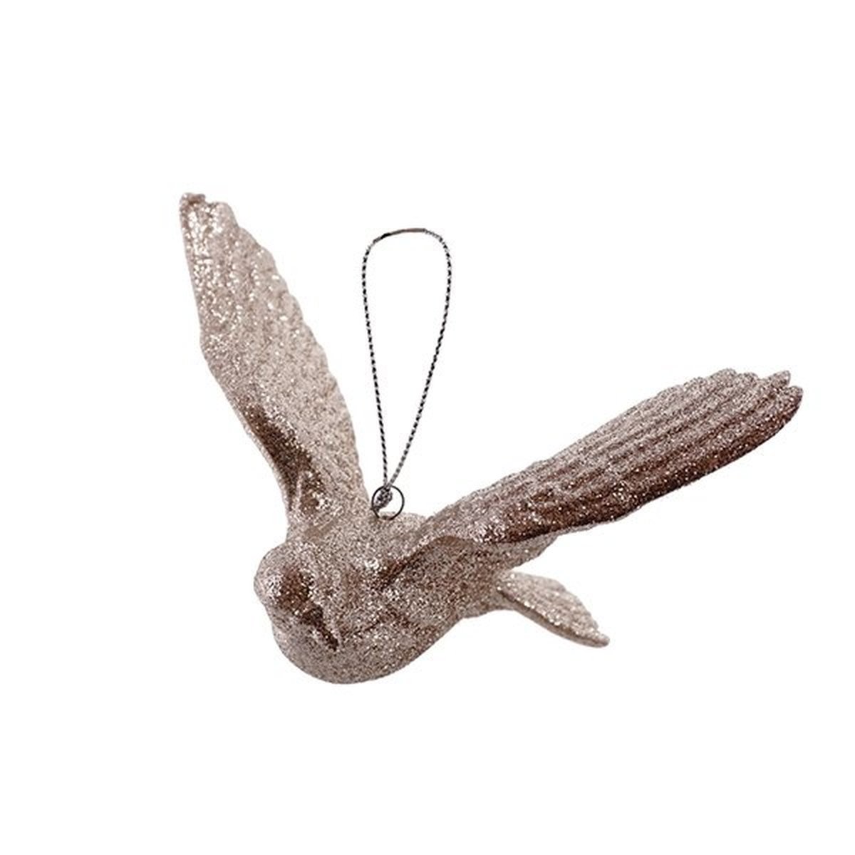 Изображение товара Елочная игрушка Птица 7 см жёлтая золотая новогоднее украшение