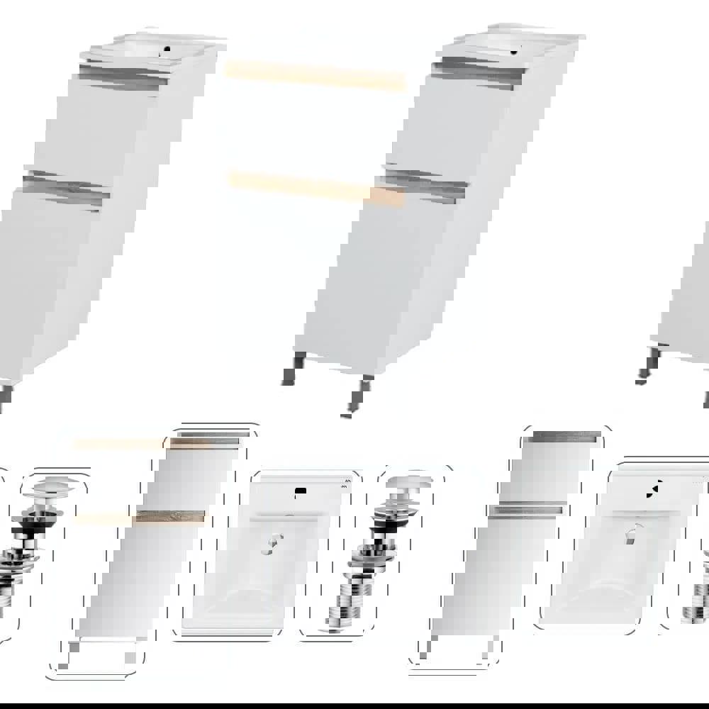 Изображение товара Тумба под раковину напольная Am.pm M85FSX0552WC055WG-164 55 см белая Германия