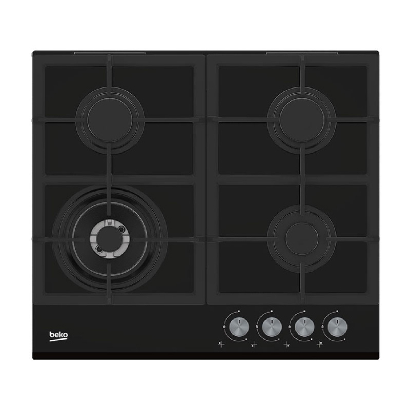 Изображение товара Газовая варочная панель Beko HILW64235S 59 см 4 конфорки цвет черный