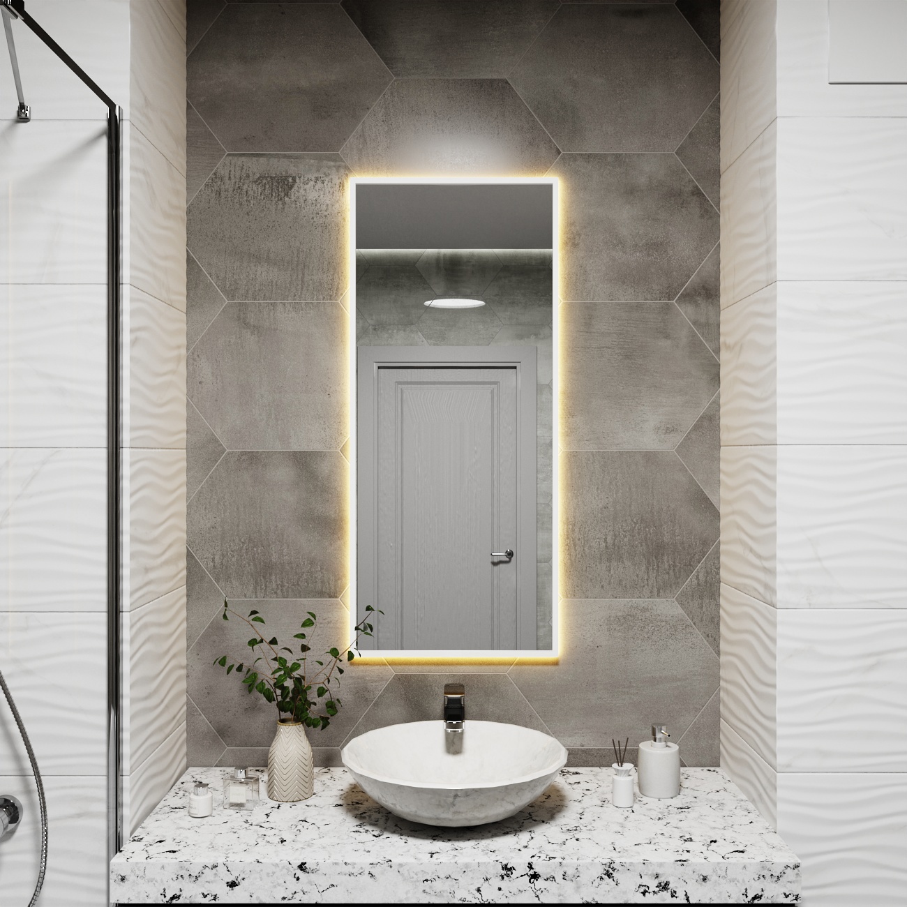 Изображение товара Зеркало со встроенной подсветкой One mirror 11040бст 40x110 см Изображение товара Зеркало со встроенной подсветкой One mirror 11040бст 40x110 см