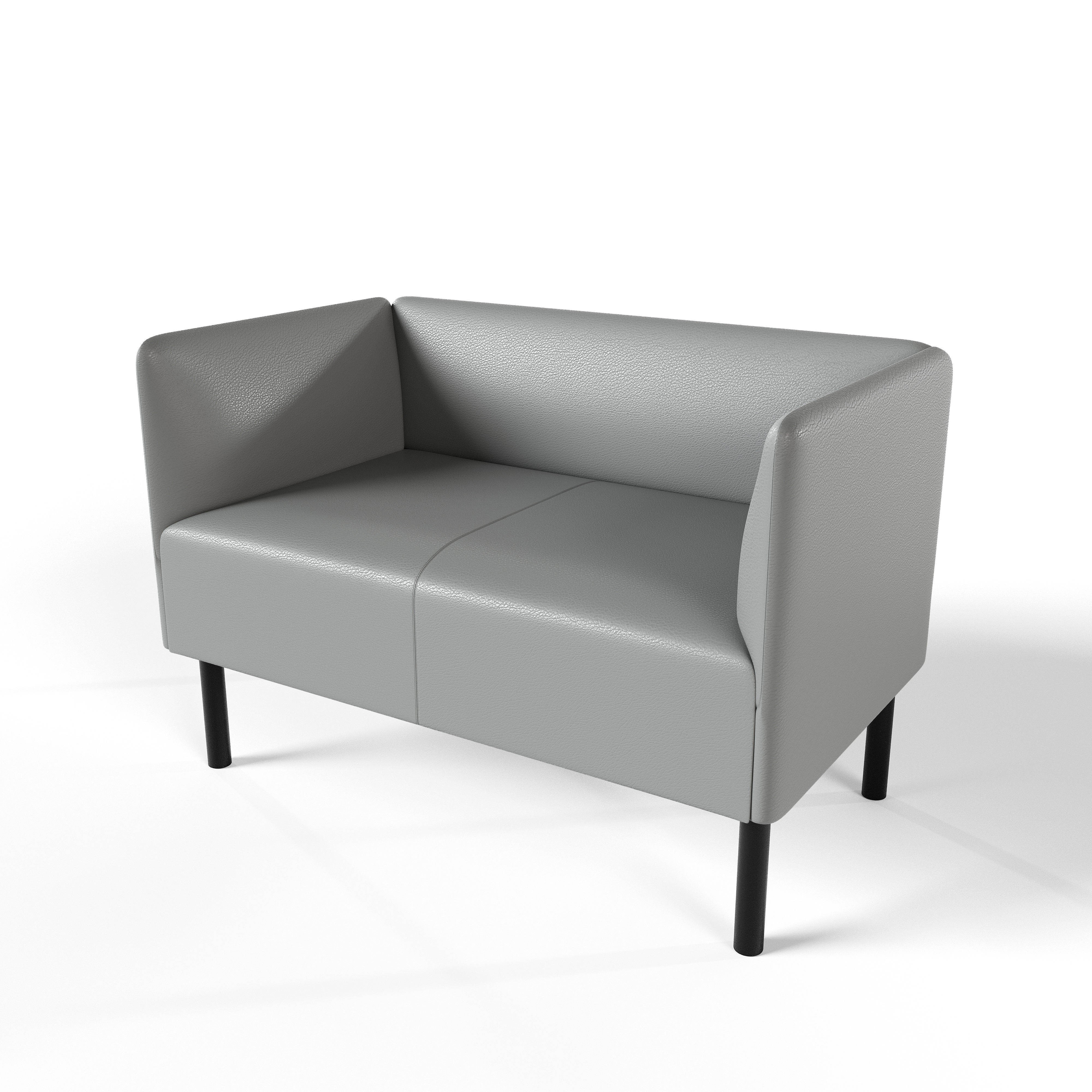 Изображение товара Диван Монреаль из искусственной кожи 95x75x54 см серого цвета SALON TRON