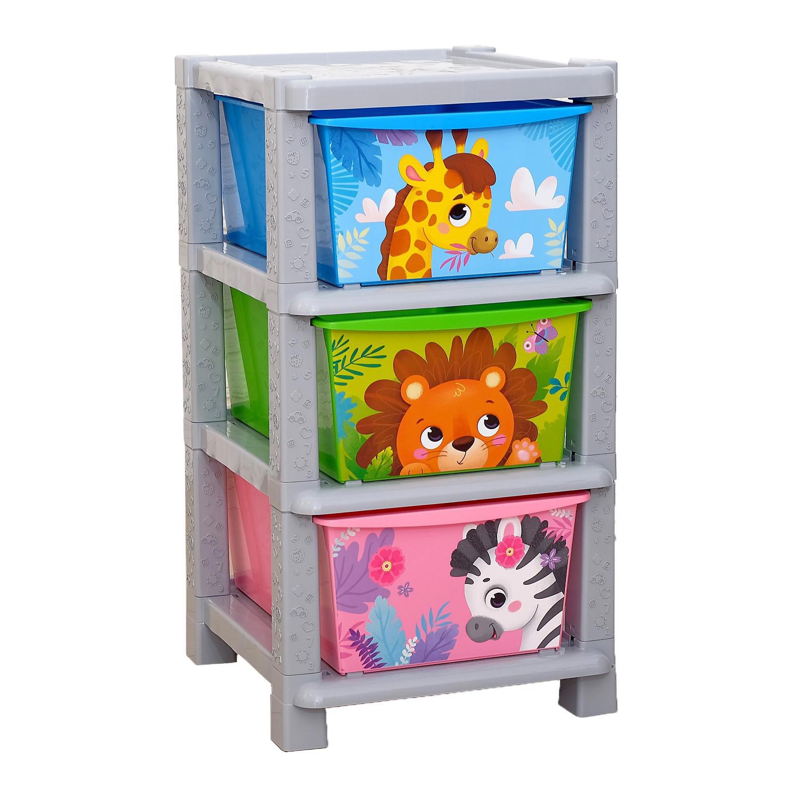 Изображение товара Комод Соломон 3 ящика пластиковый 42x52x80 см для детской комнаты