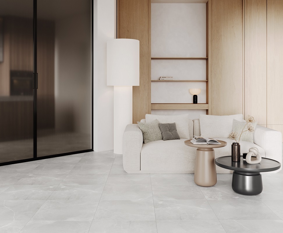 Изображение товара Керамогранит Laparet Flat 50x50 см серый матовый эффект мрамор для пола и стен
