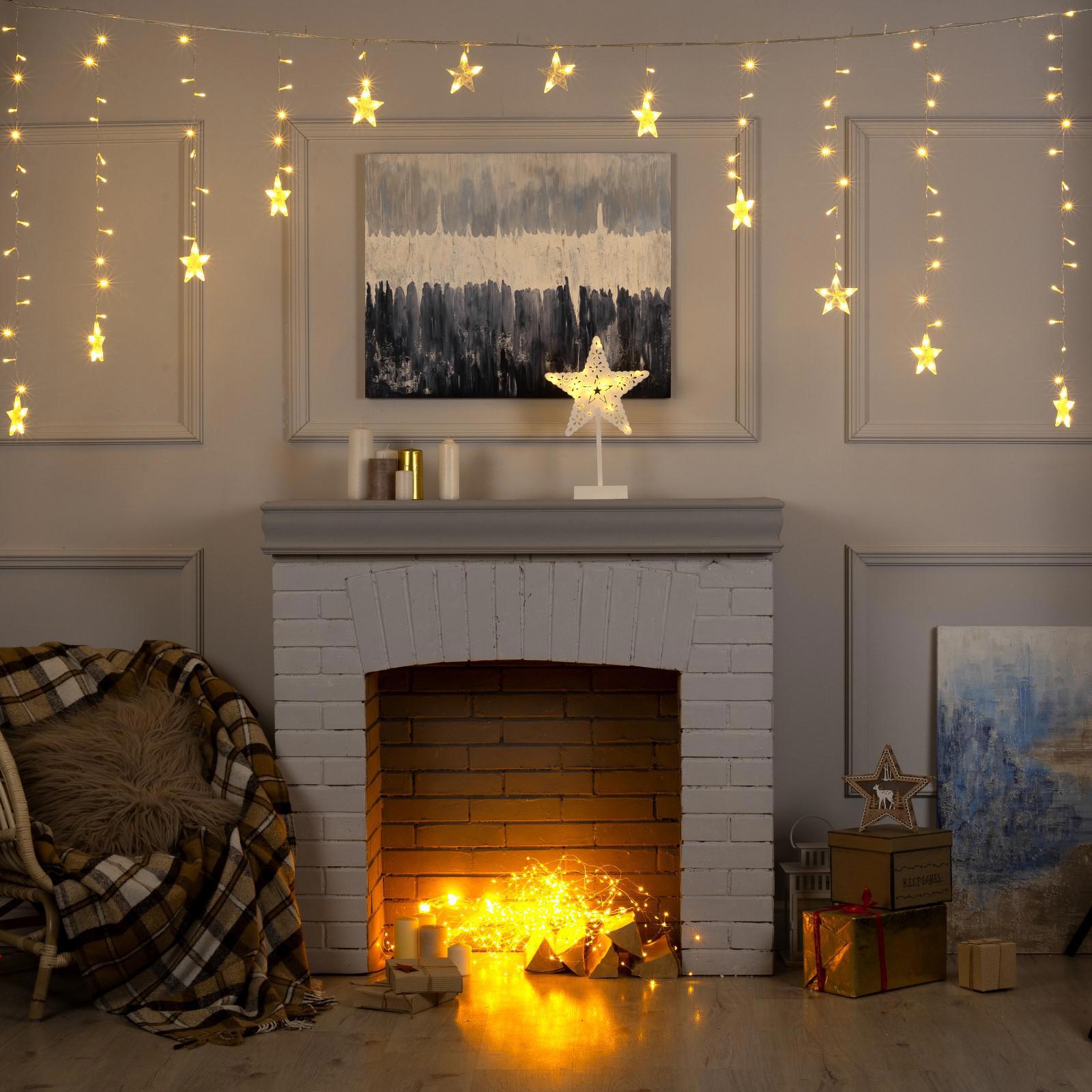 Изображение товара Электрогирлянда комнатная Luazon lighting бахрома 2.5 м 136 ламп теплый белый 8 режимов