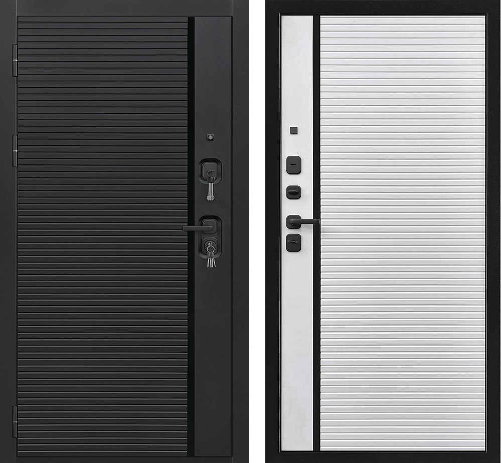 Изображение товара Входная дверь СТАЙЛ левый 207x98 см белоснежная мягкая шагрень