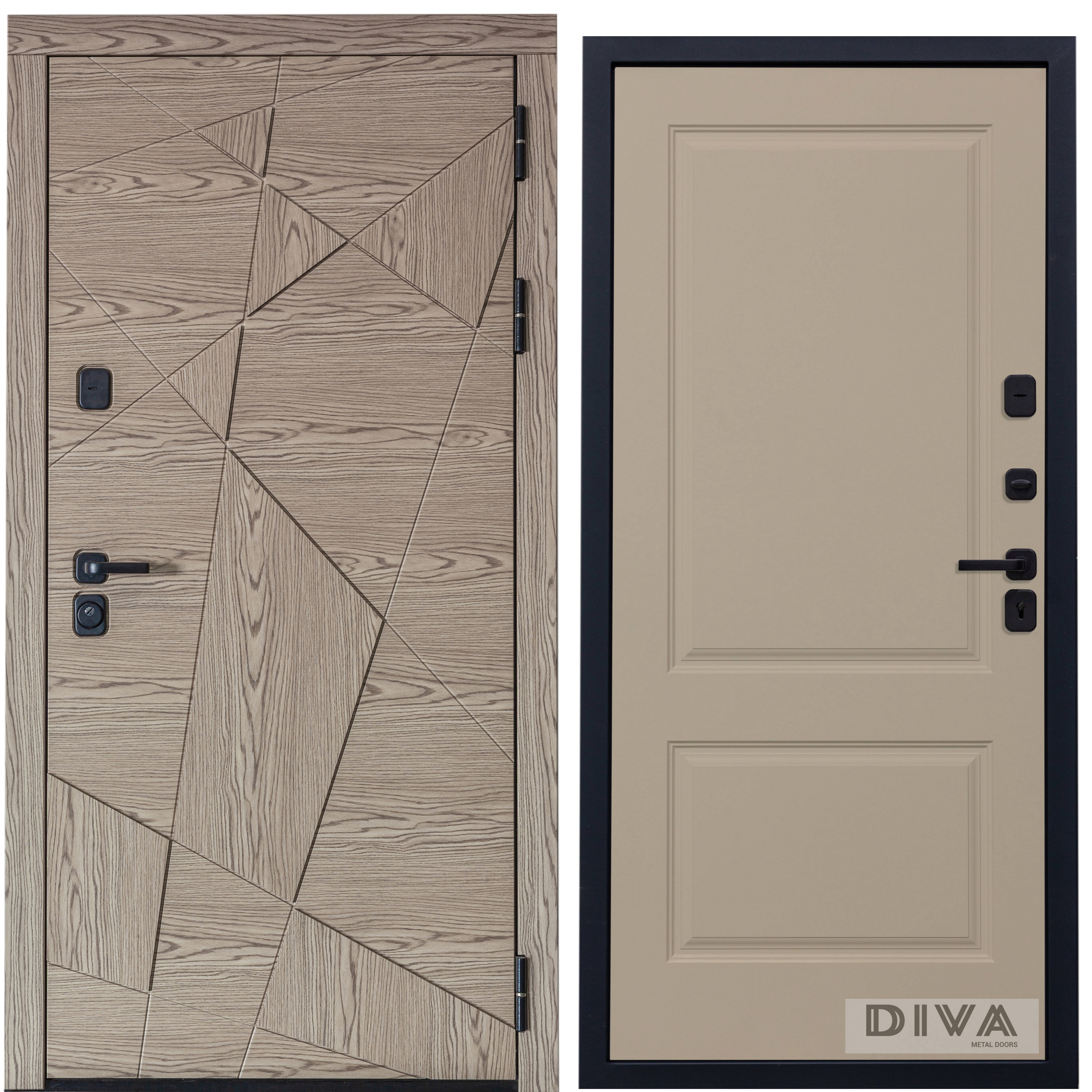 Изображение товара Входная дверь Diva Line 40 Diva 97/1 Дуб натуральный, 110 мм, 2 замка