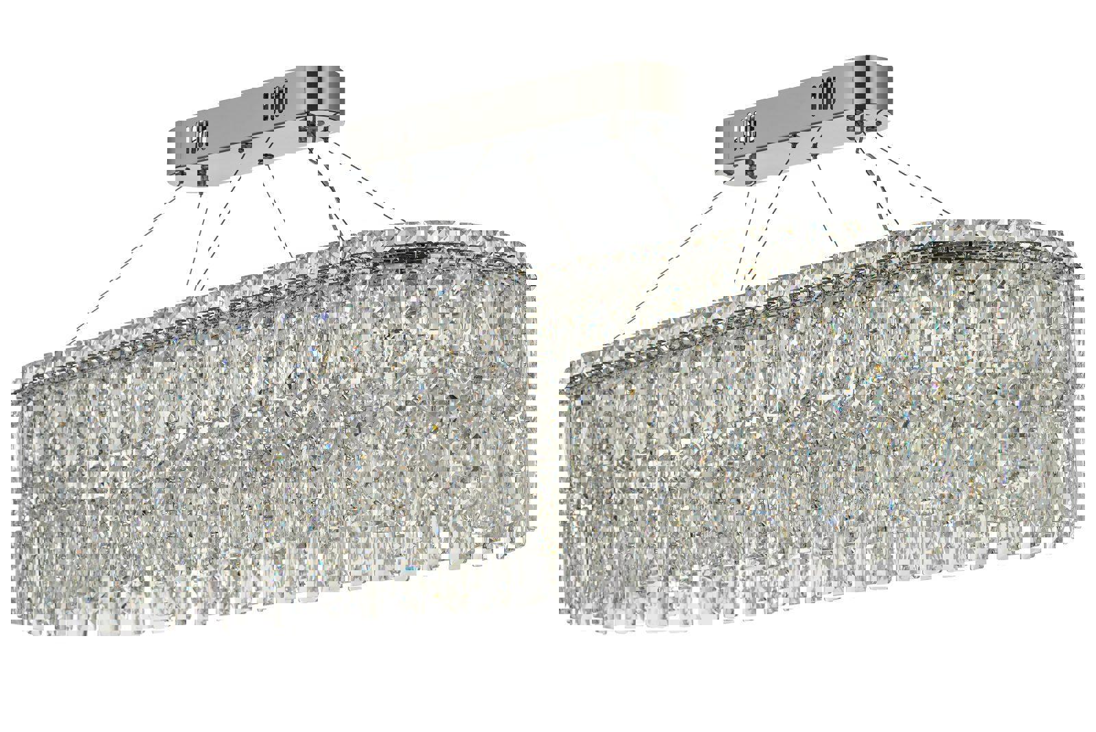 Изображение товара Подвесная светодиодная люстра Ovindoli Nickel из Италии для современного интерьера 100 см