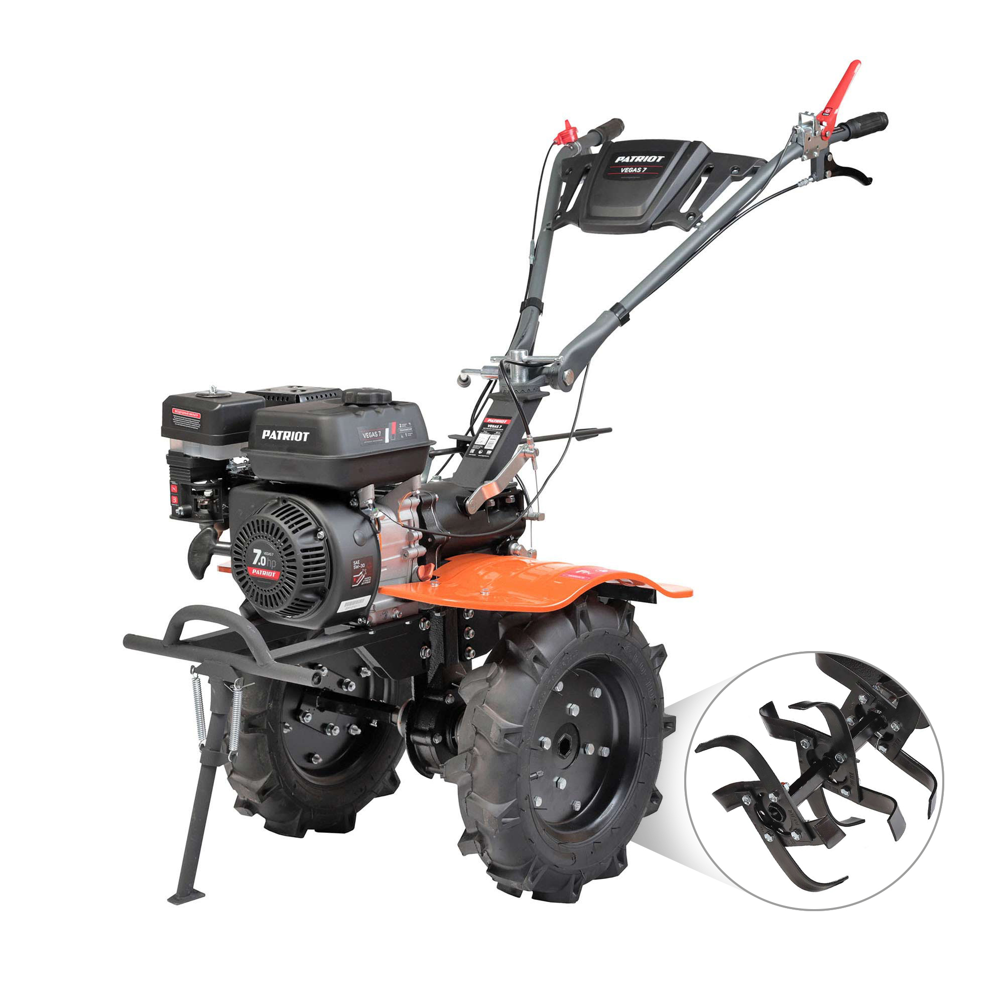 Изображение товара Мотоблок бензиновый Patriot Vegas 7 НСК 7 л.с. обработка 100 см 208 см³