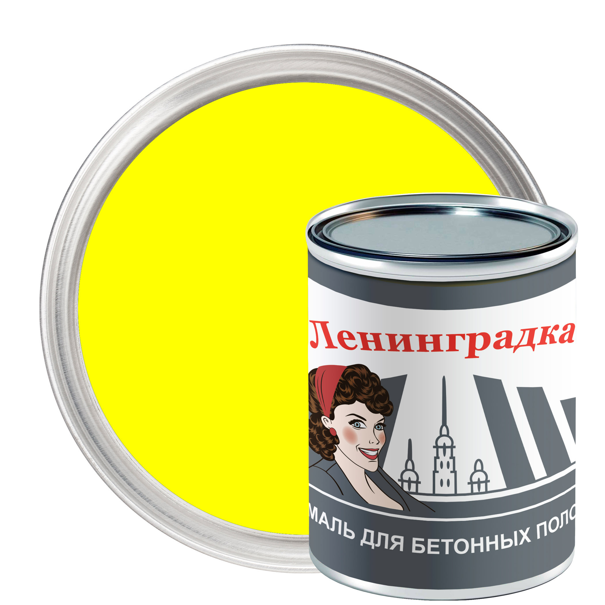 Изображение товара Краска для пола Ленинградка УТ000011945 цвет жёлтый 0.8 л Изображение товара Краска для пола Ленинградка УТ000011945 цвет жёлтый 0.8 л