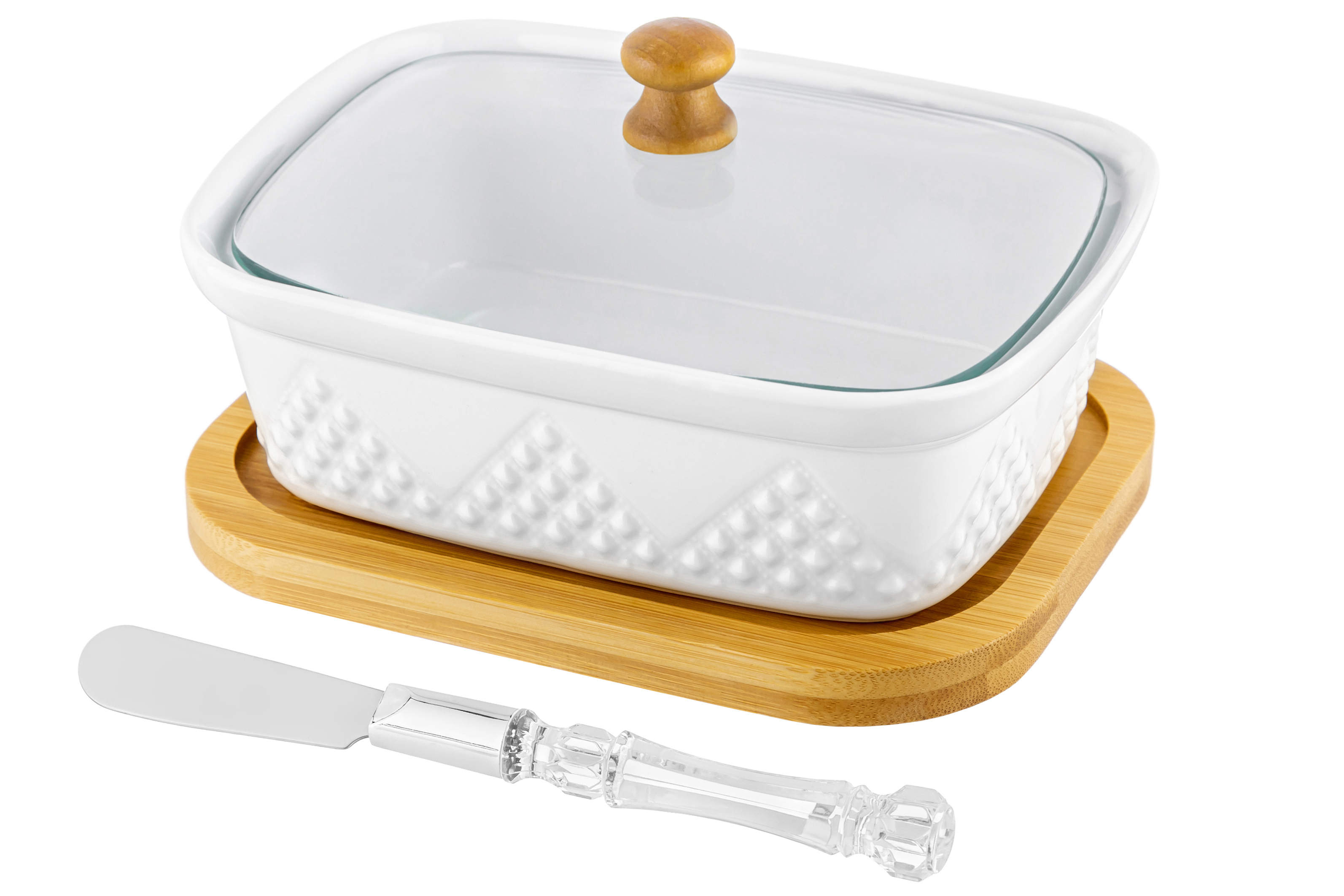 Изображение товара Паштетница Elan Gallery Ромбики фарфор цвет разноцветный