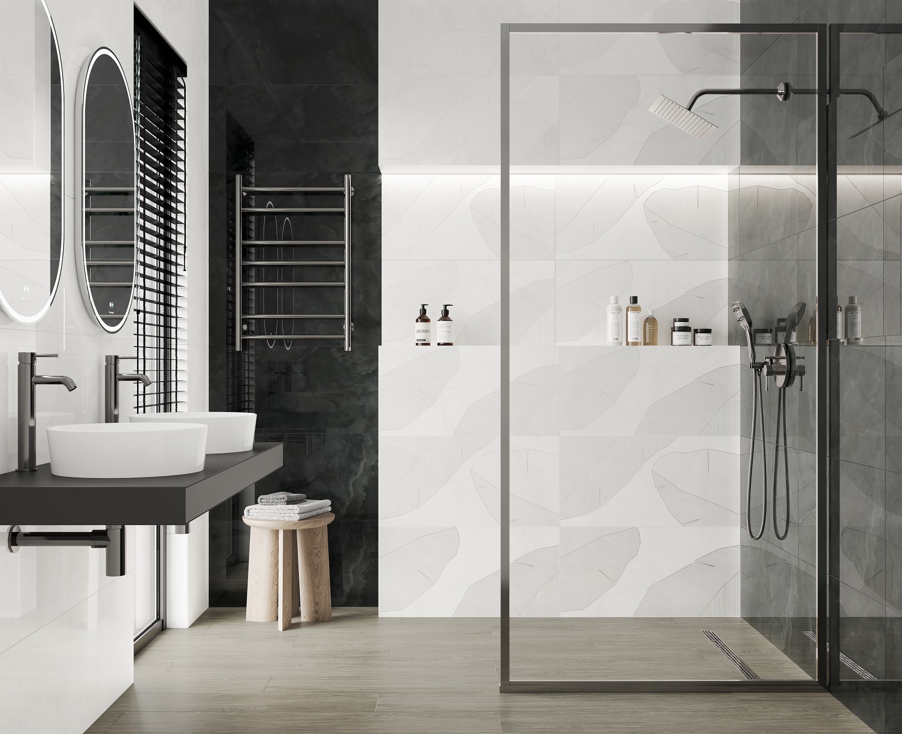 Изображение товара Настенная керамическая плитка Cosmo Bianco 80x40 см глянцевая для стен и пола