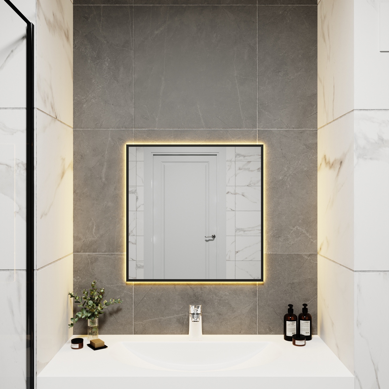 Изображение товара Зеркало со встроенной подсветкой One mirror 7070чст 70x70 см