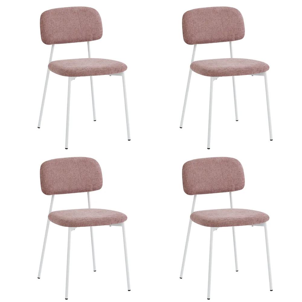 Изображение товара Кухонный стул Stool group Chao 3277-ST-4 CD2302-13 pink w.l BOX 43x78x49 см рогожка цвет розовый